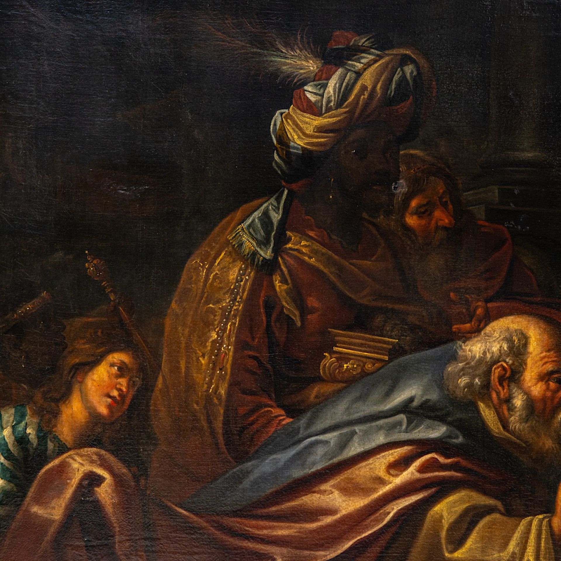 The adoration of the Magi, 17th/18thC, the Southern Netherlands, oil on canvas 140 x 200 cm. (55.1 x - Bild 10 aus 13