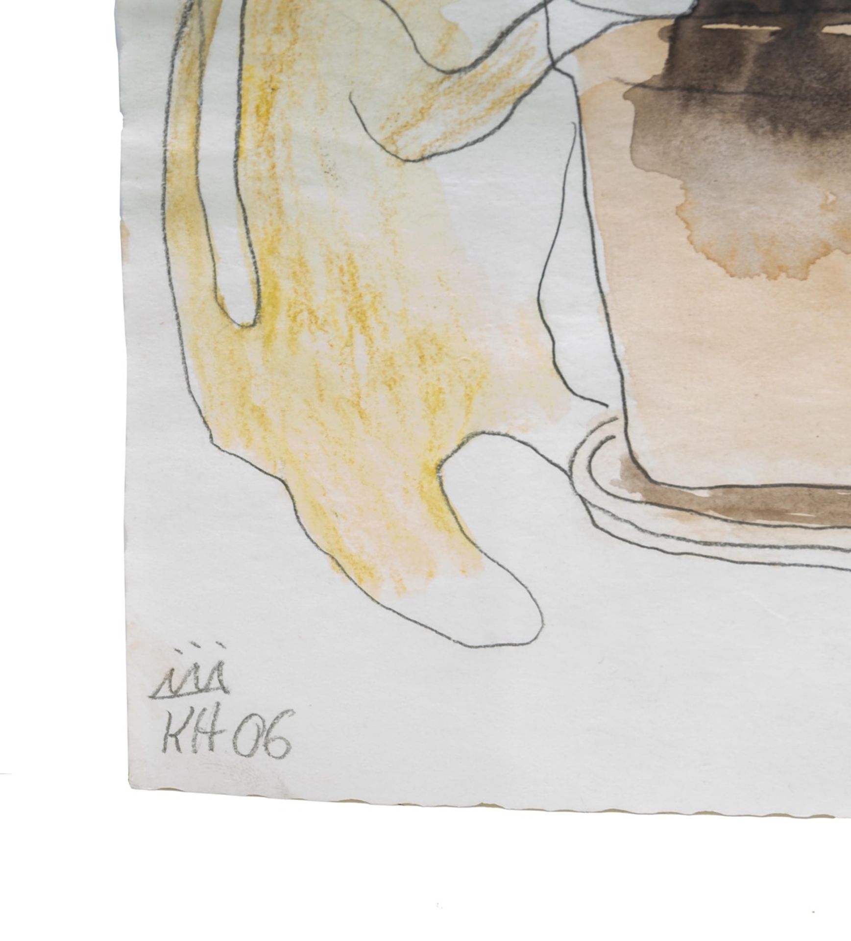 Kati Heck (1979), family portrait, 2006, watercolour and pencil on paper 21 x 30 cm. (8.2 x 11.8 in. - Image 2 of 2