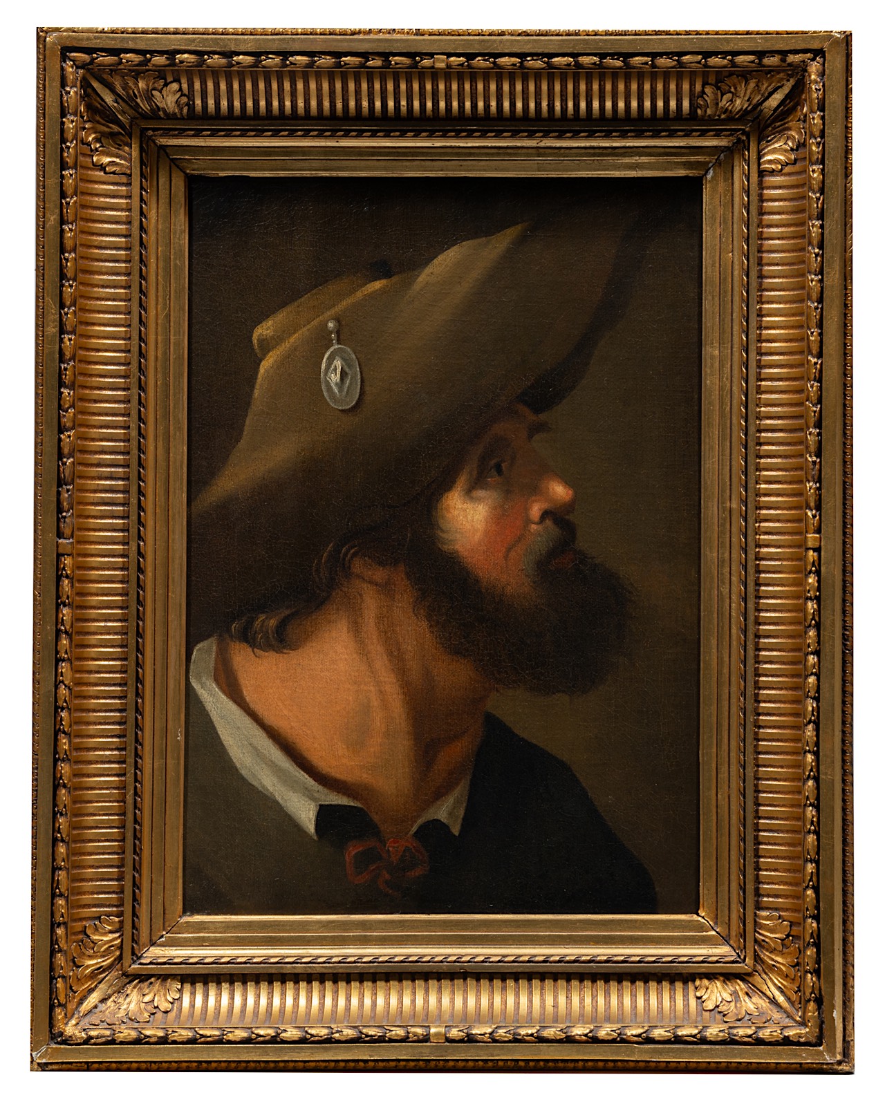 Tronie of a bearded man wearing a hat, Flemish School, 17th/18thC, oil on canvas 55 x 40 cm. (21.6 x - Image 2 of 5