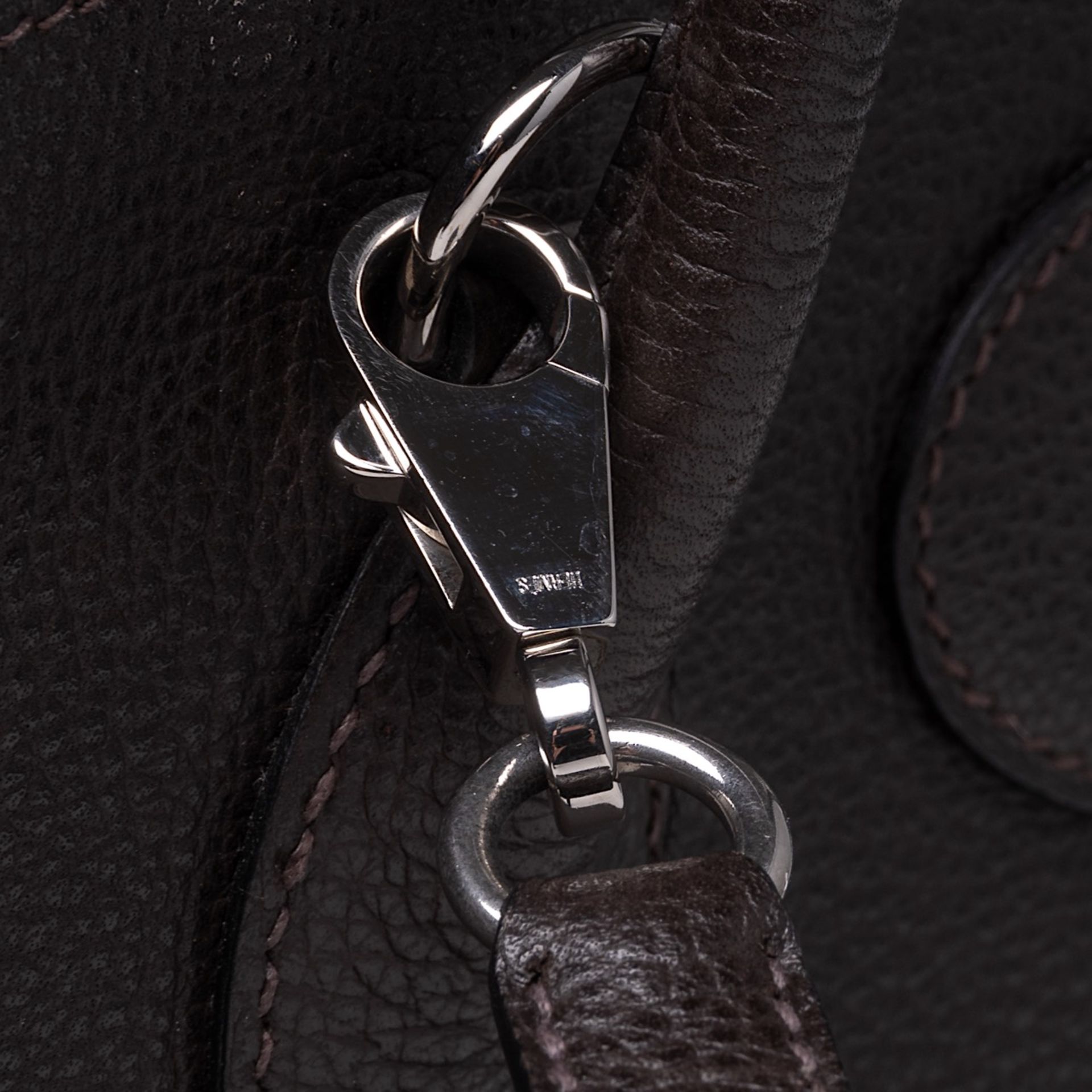 A Hermes bolide 34 CK brown veau epsom handbag, H 28 - W 37 - D 14 cm - Bild 12 aus 15