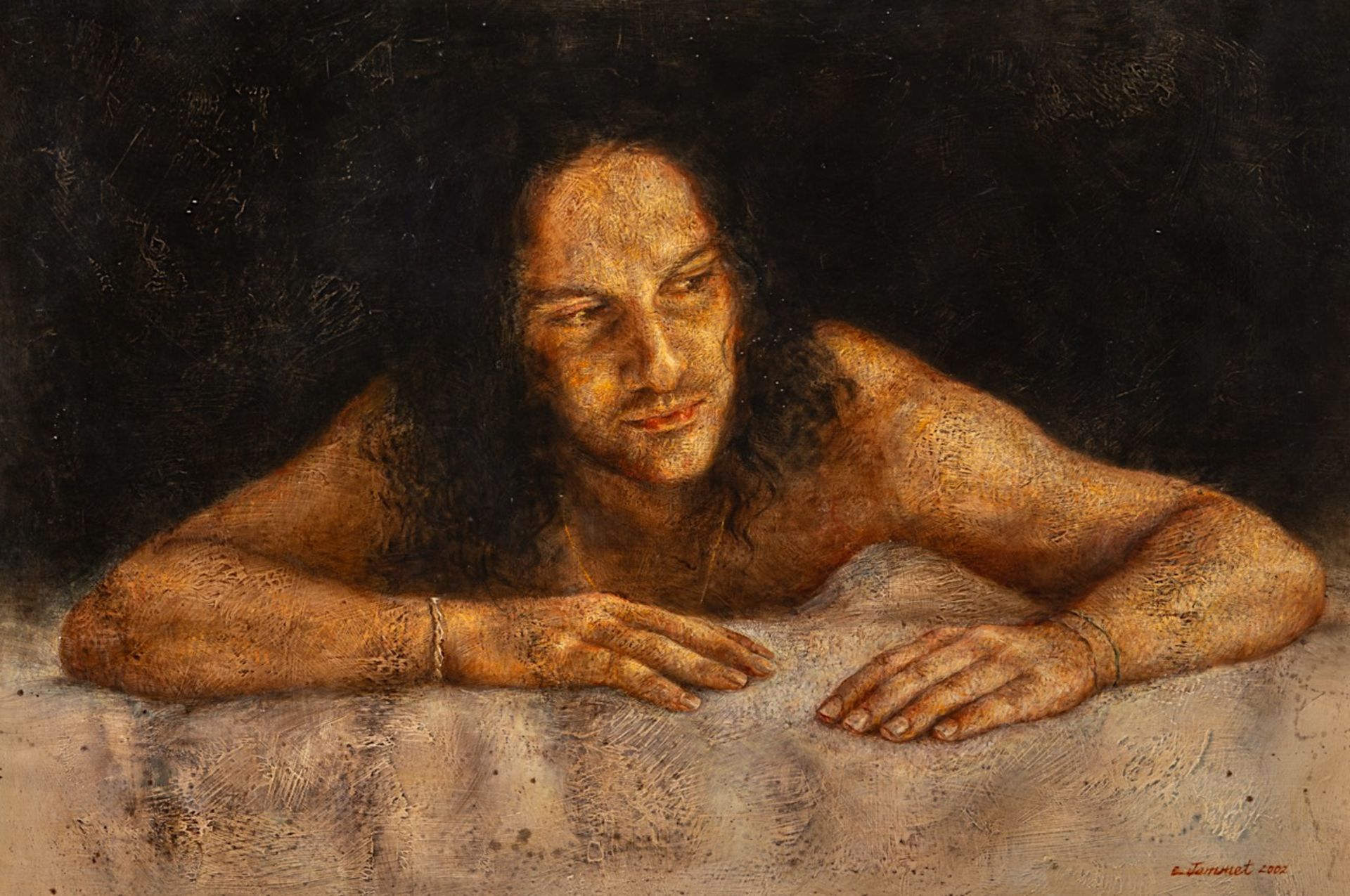 Claude Jammet (1953), three untitled works, 2002, oil on canvas, 88 x 66 / 70 x 90 / 66 x 100 cm - Bild 10 aus 13