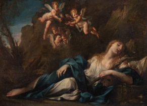 Attrib. to Francesco Trevisani (1656-1746), the penitent Mary Magdalene, 18thC, oil on canvas 35 x 4