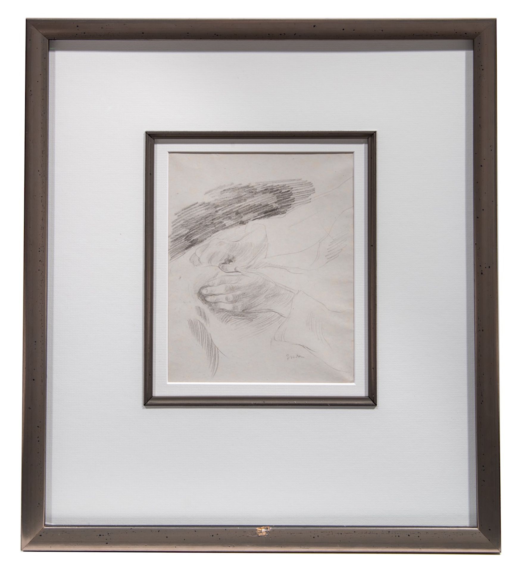 James Ensor (1860-1949), hands at work, pencil drawing on paper 16.5 x 21 cm. (6 1/2 x 8.2 in.), Fra - Bild 2 aus 5