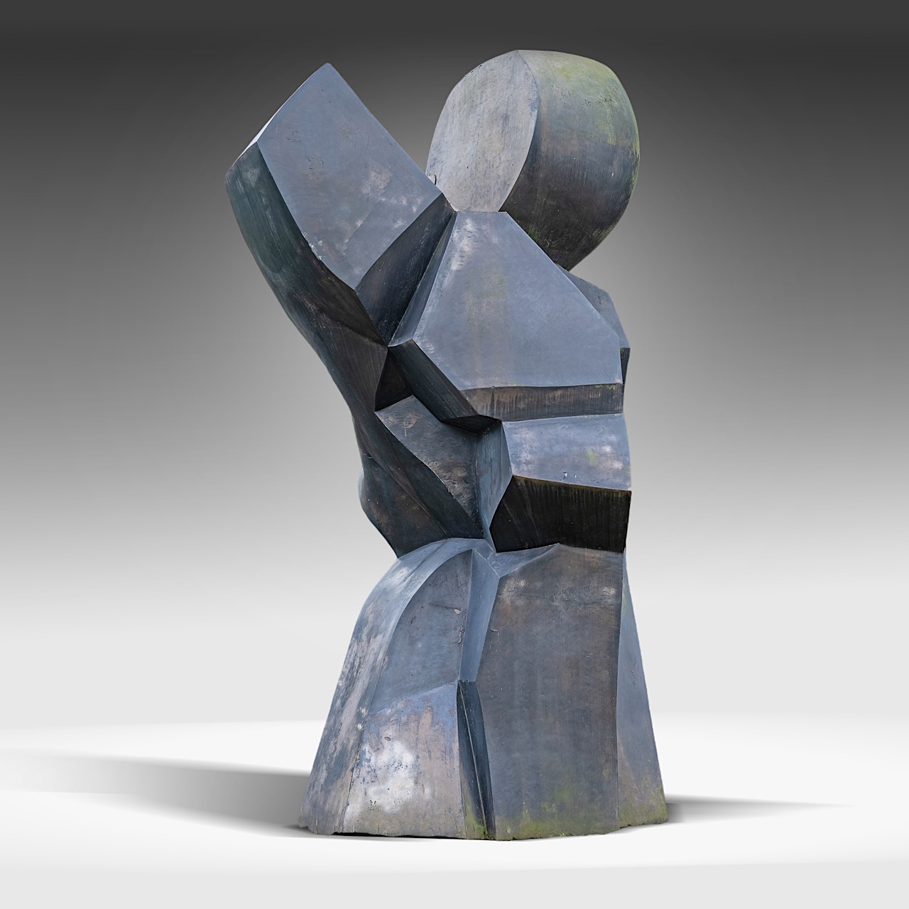 Pol Spilliaert (1935-2023), 'Je te veux', bronze patinated polyester, 2005 330 x 144 x 155 cm. (129.