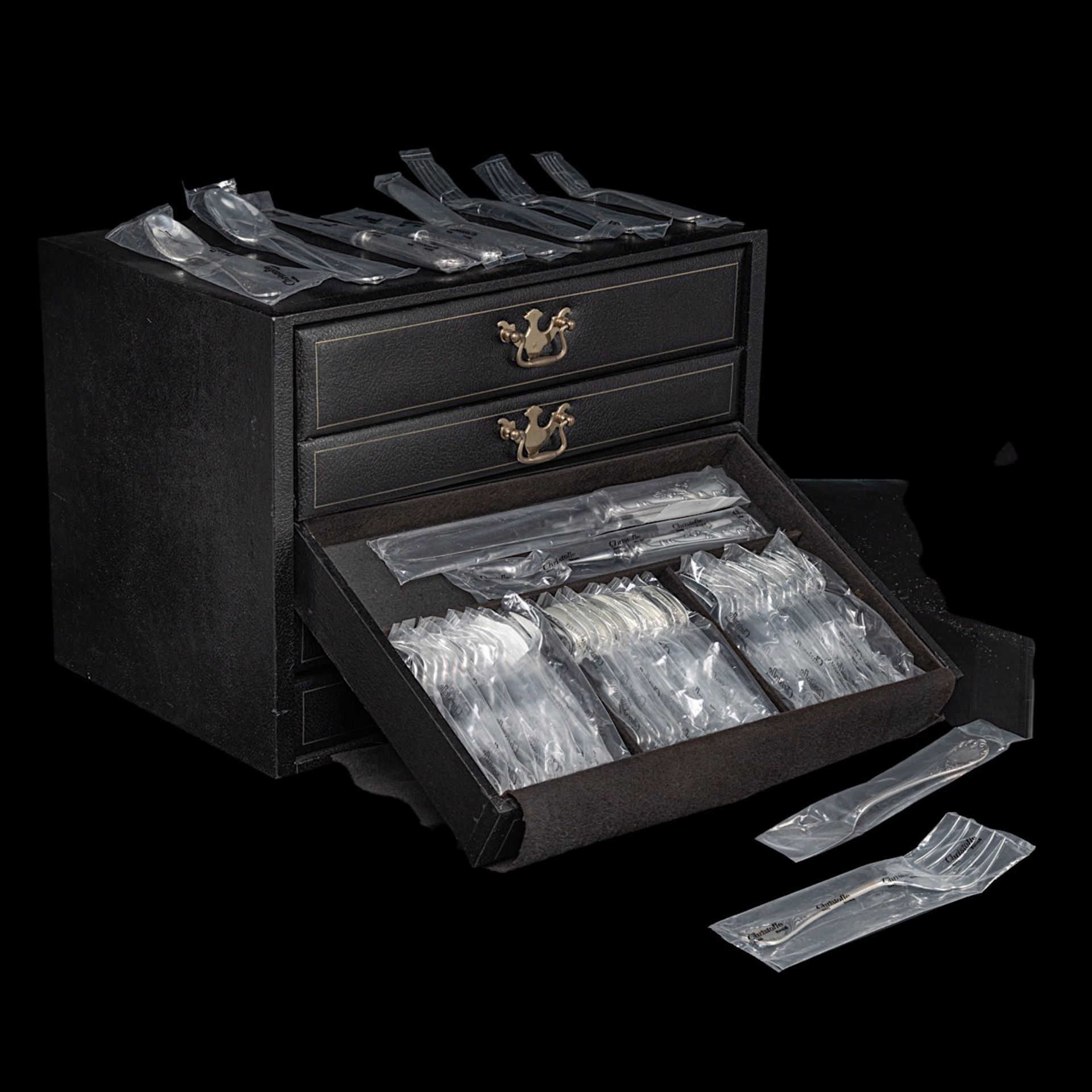 A 357-piece Christofle 'Marly' silver plated flatware set 'au grand complet'