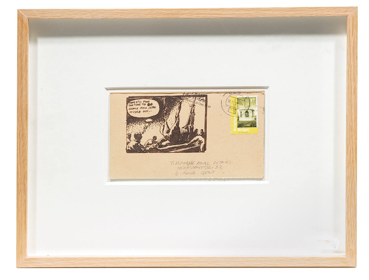 Two franked postcards by Michael Borremans (1963), 9 x 15 - 10,5 x 21 cm - Image 2 of 6