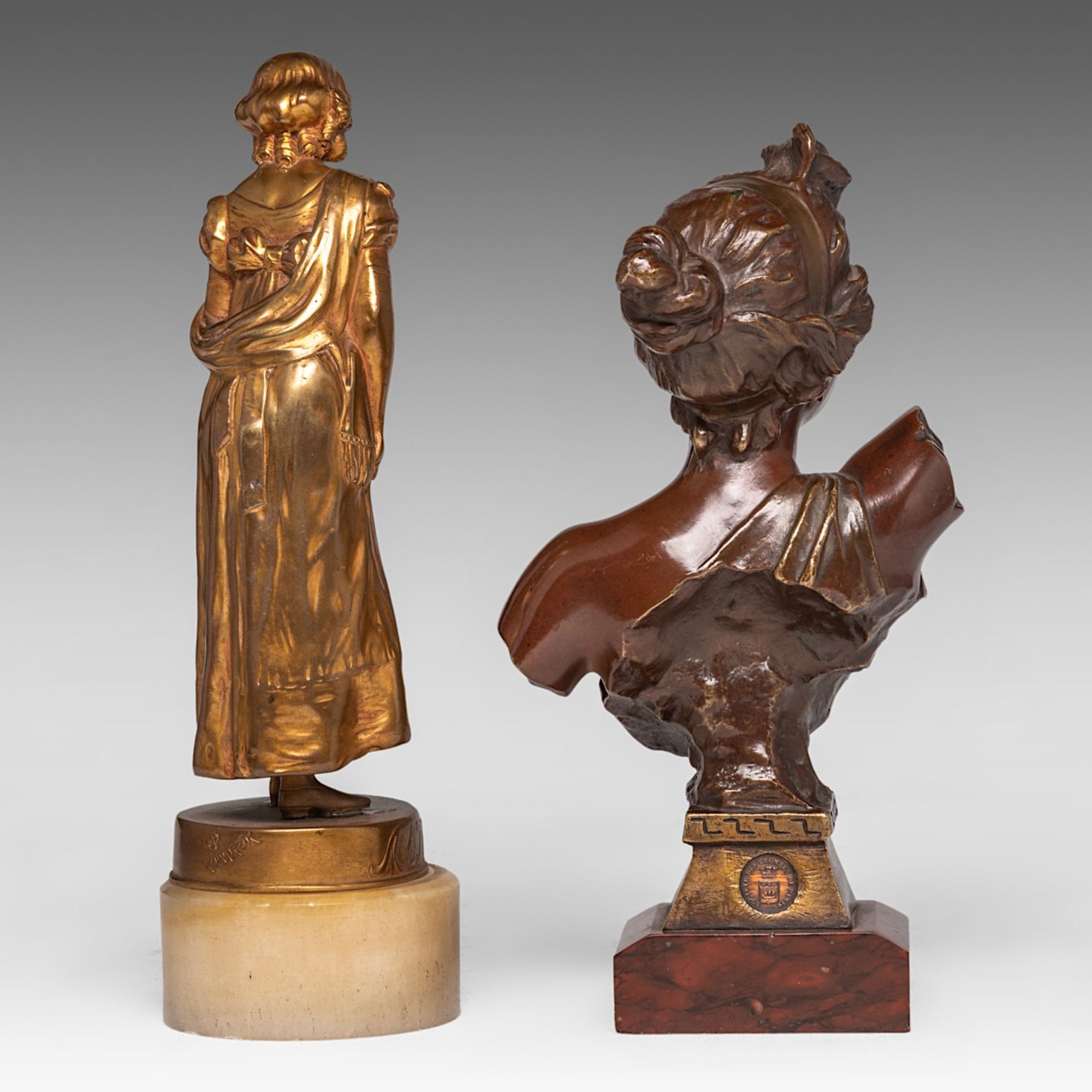 Two bronzes by Franciszek Kucharzyk (1880-1930) and Emmanuel Villanis (1858-1914) - Image 5 of 8