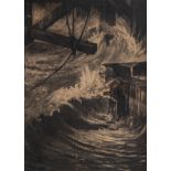 Frederic De Smet (1876-1948), Oeuvre des hommes, travail de la mer', 1925, charcoal drawing on paper