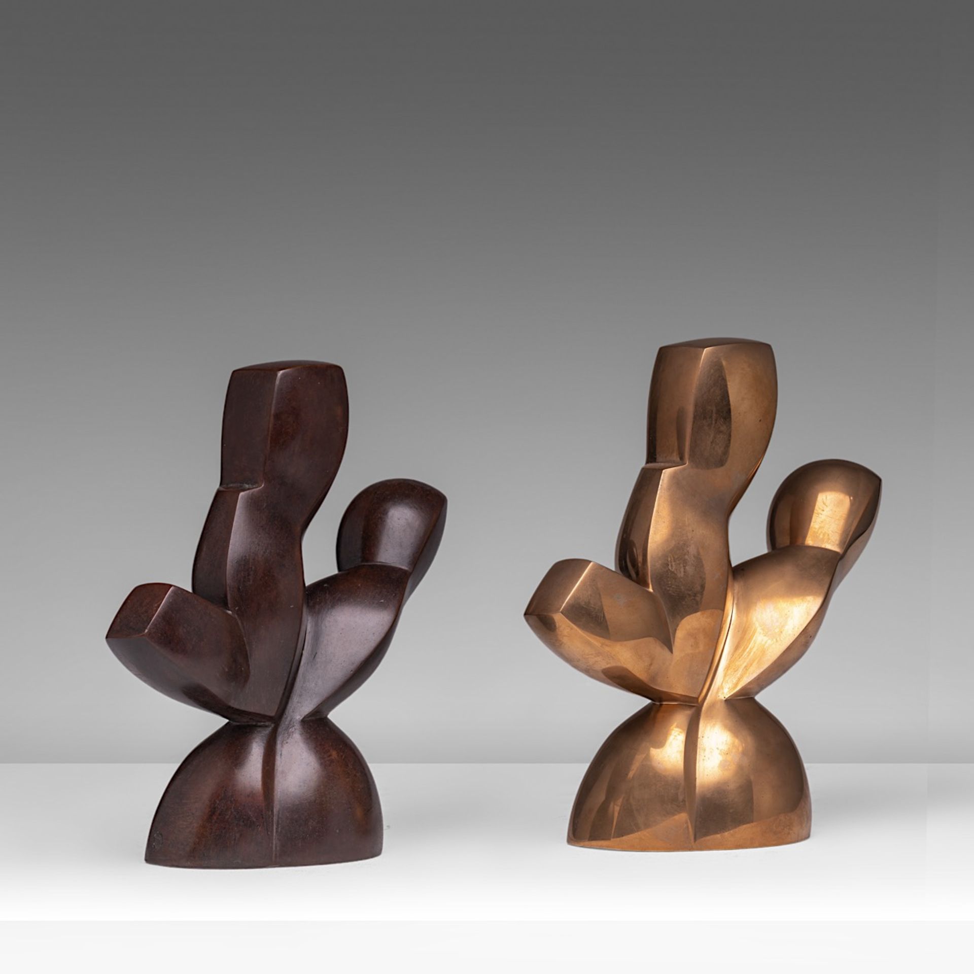 Pol Spilliaert (1935-2023), 'De schommel', a patinated and a polished bronze sculpture, 2006 20.5 cm - Bild 4 aus 7