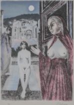 Paul Delvaux (1897-1994), 'Reine de Saba', screenprint, 5/75 60 x 43 cm. (23.6 x 16.9 in.), Frame: 1
