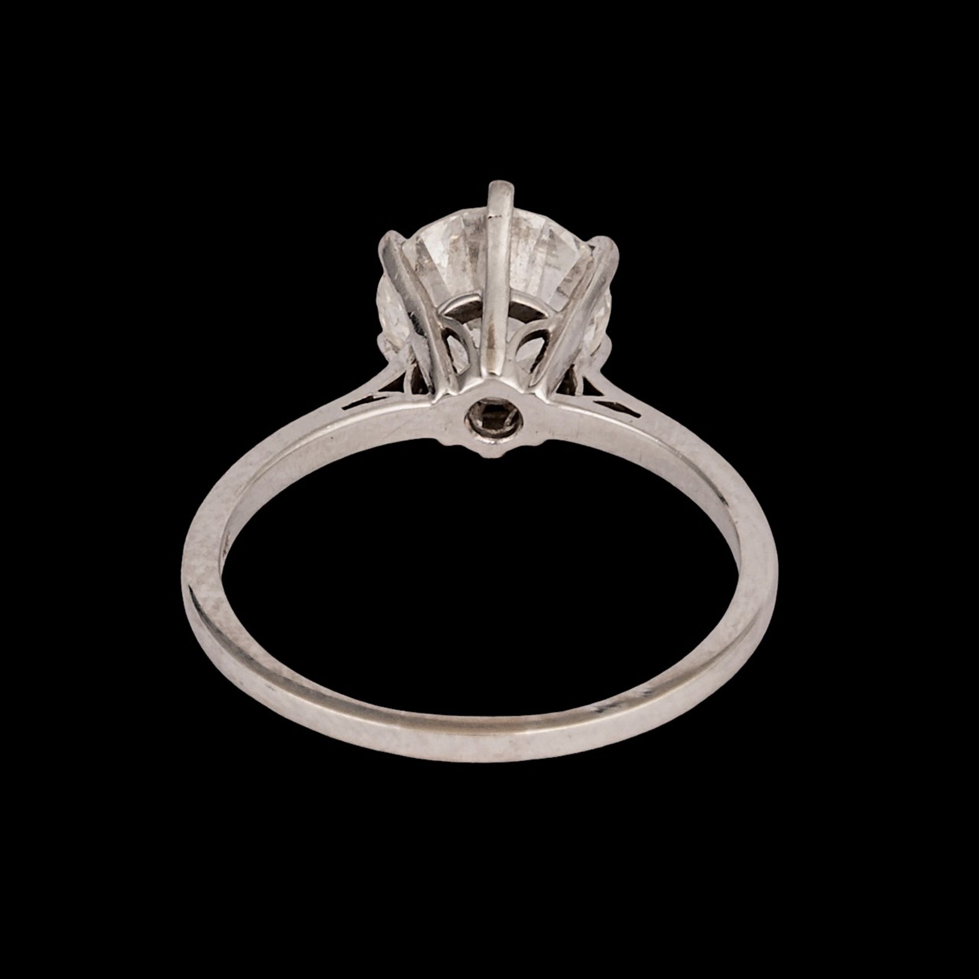 A fine 18ct white gold solitaire ring set with a 2,74 ct brilliant cut diamond - Bild 4 aus 5