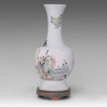 A fine Chinese famille rose 'Sages and Playful Boys' bottle vase, H 37 cm