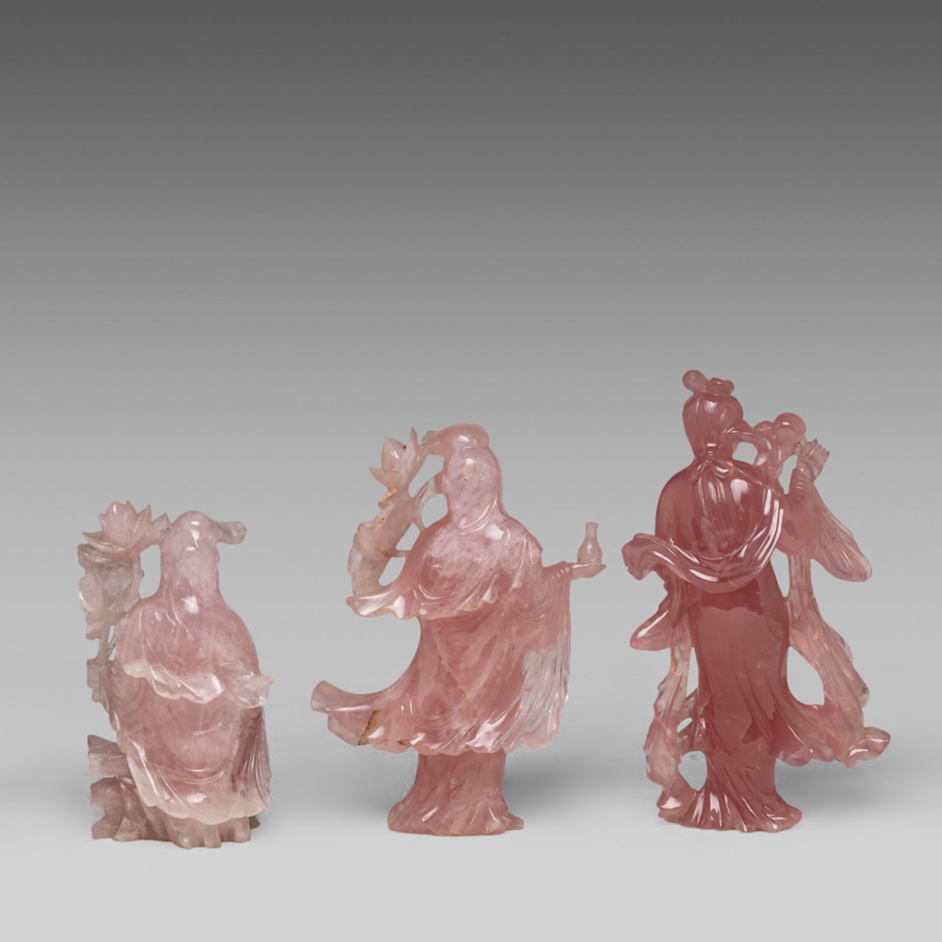 A collection of eleven Chinese mineral carvings and a pair of porcelain dishes, incl. two carnelian - Image 4 of 17