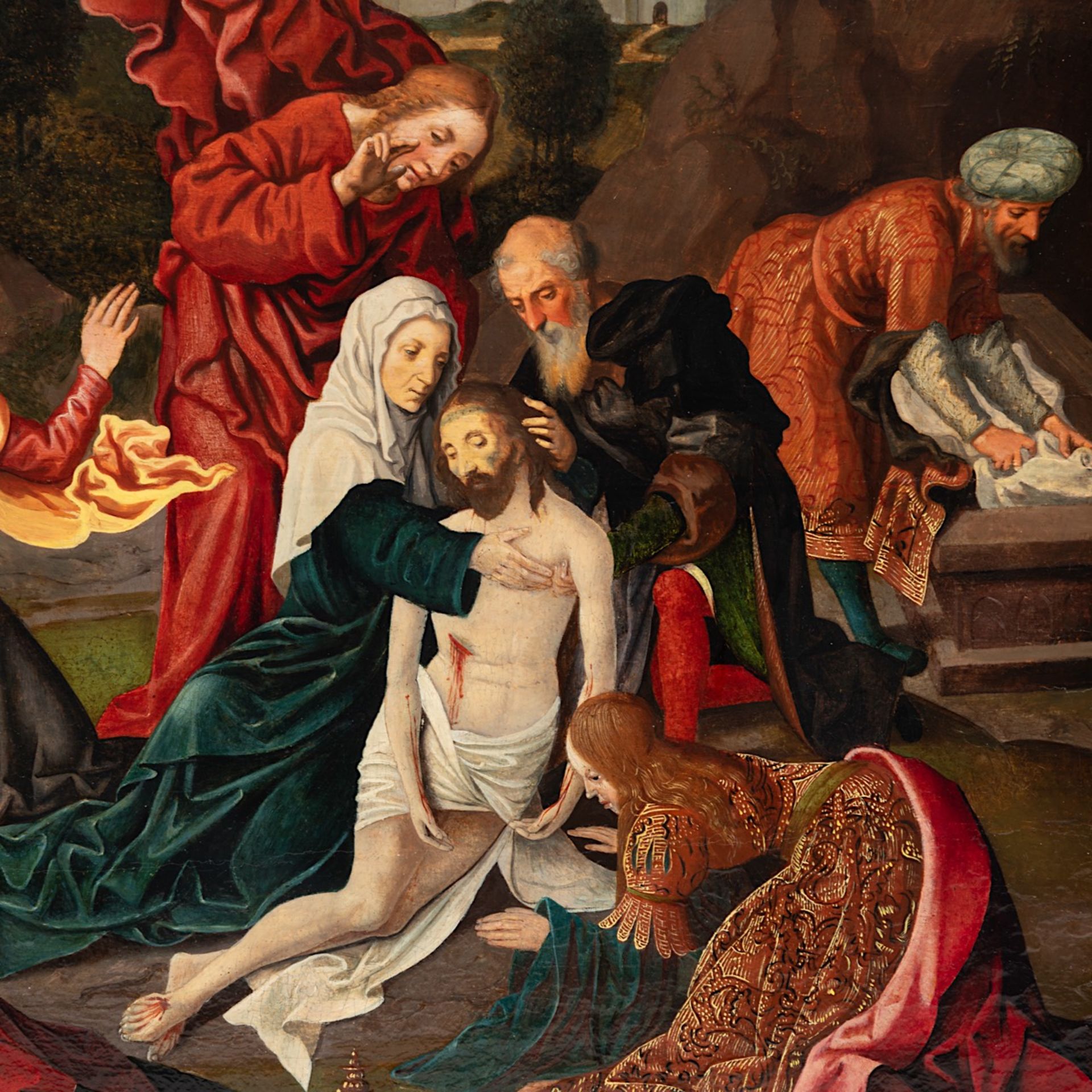 Attrib. to Pieter Aertsen (1507/08-1575), The Lamentation of Christ, oil on panel 50 x 58 cm. (19.6 - Bild 5 aus 7