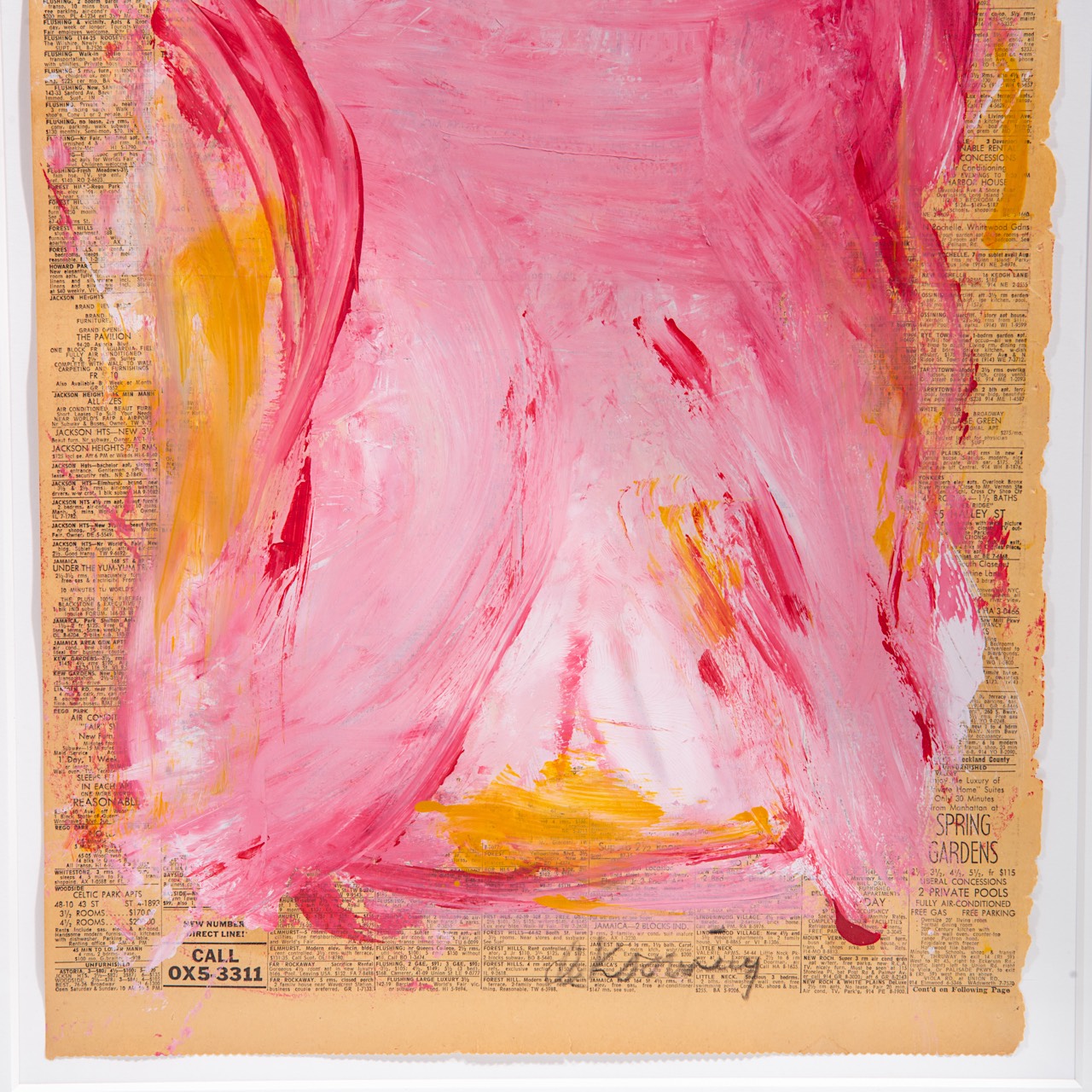 Willem De Kooning (1904-1997), untitled, 1964, oil on newspaper 56 x 37 cm. (22.0 x 14.5 in.) - Image 6 of 7