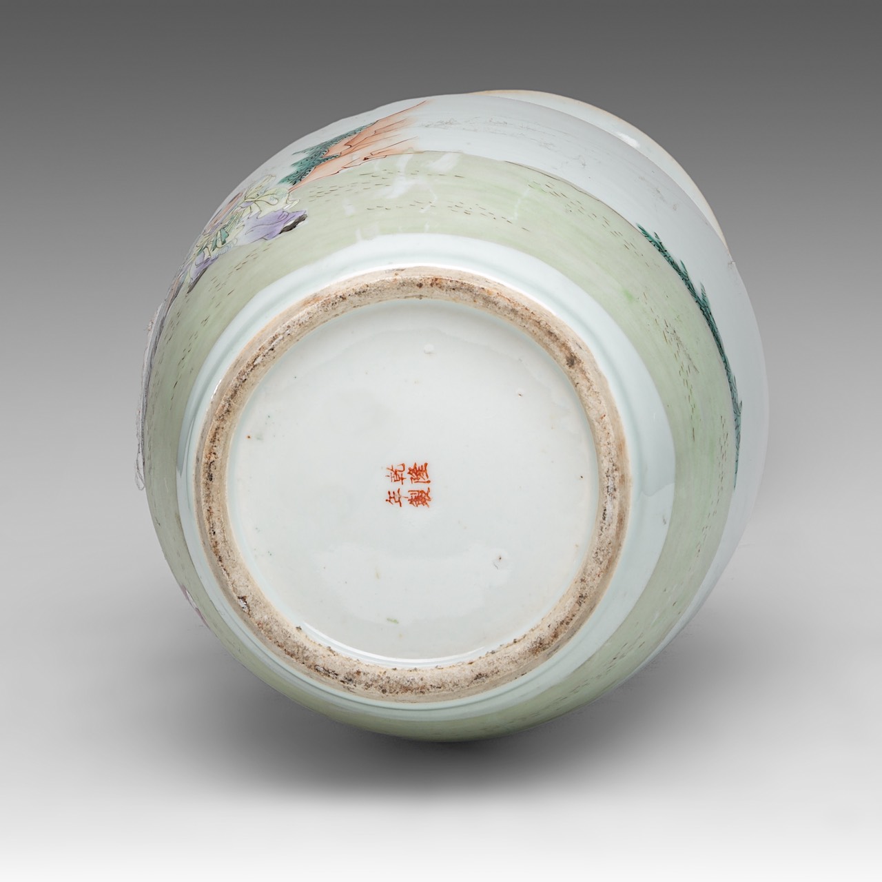 A Chinese famille rose 'Playful Boys' vase, Republic period, H 42 cm - Image 6 of 6