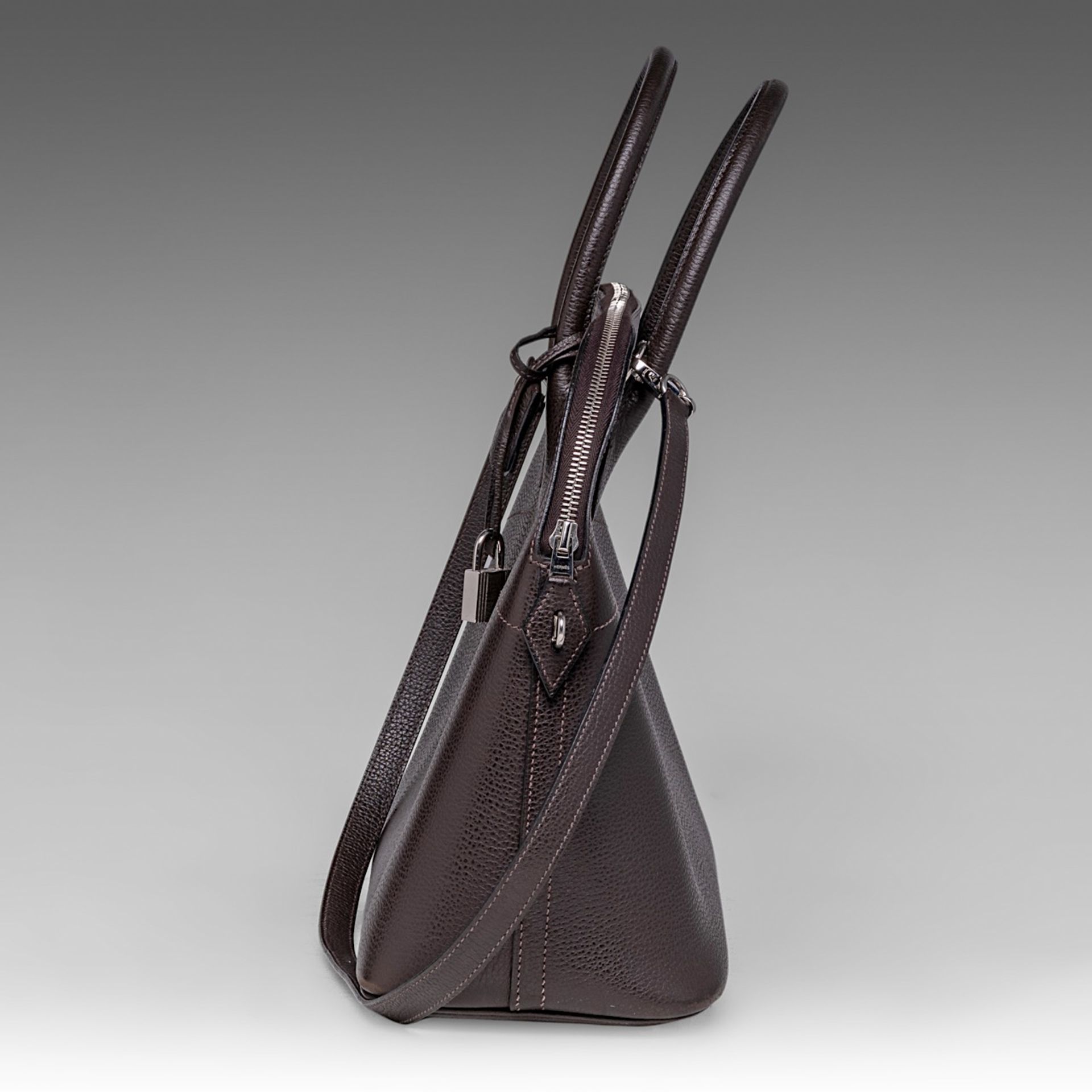 A Hermes bolide 34 CK brown veau epsom handbag, H 28 - W 37 - D 14 cm - Bild 4 aus 15