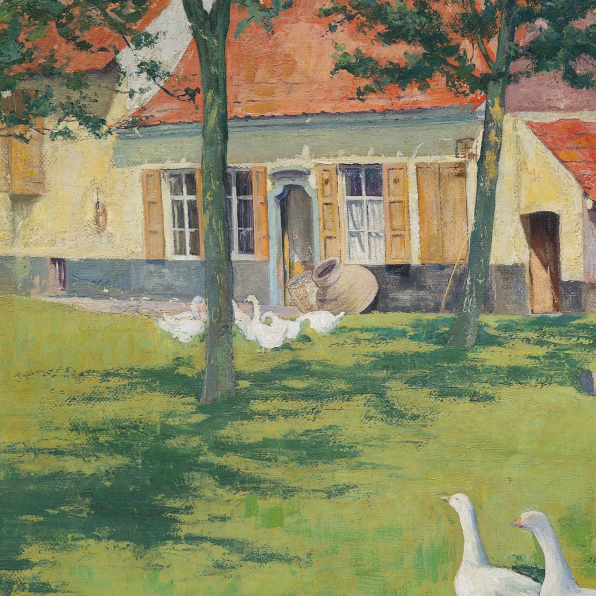 Valerius De Saedeleer (1867-1942), the 'Tempelhof' farm at Sint-Martens-Latem, ca. 1902/3, oil on ca - Bild 6 aus 7