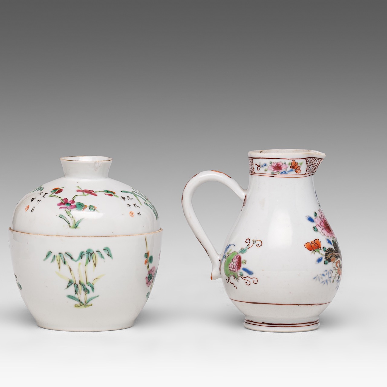 A collection of four Chinese scholar's objects, incl. a brush pot with inscriptions, late 18thC - ad - Image 9 of 29
