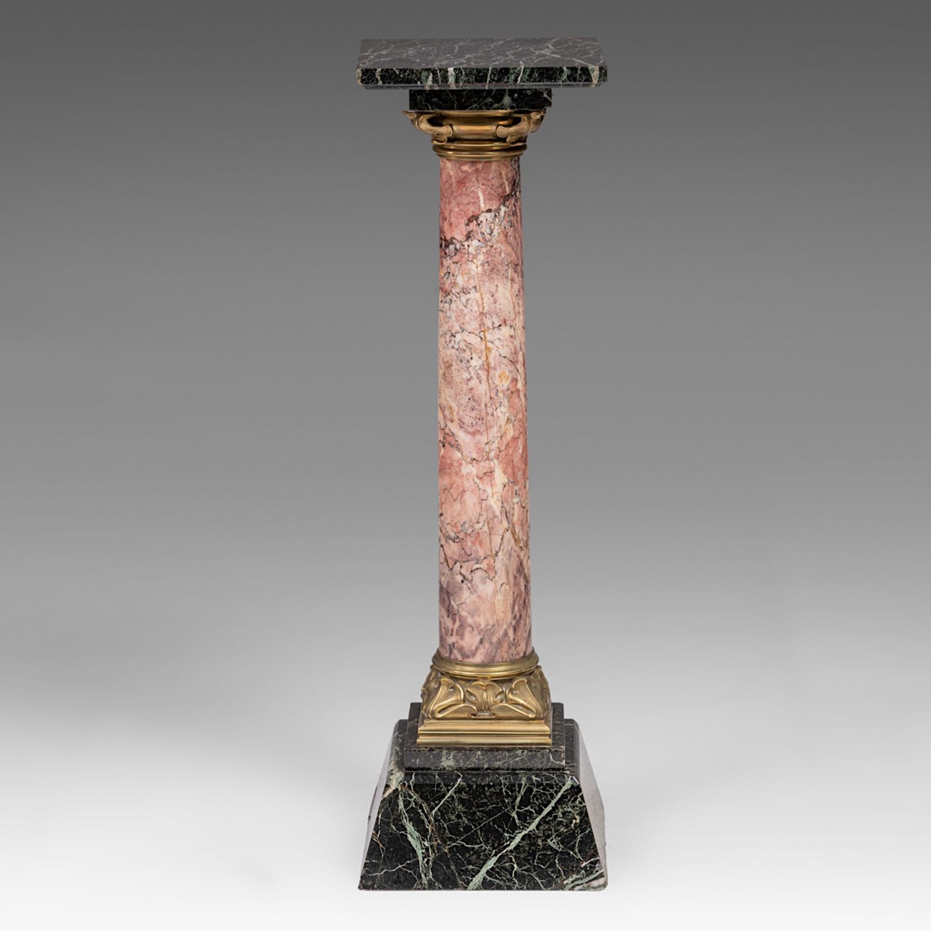 Adrien Etienne Gaudez (1845-1902), 'Gloire au travail', patinated bronze on a marble pedestal, H 169 - Bild 14 aus 18