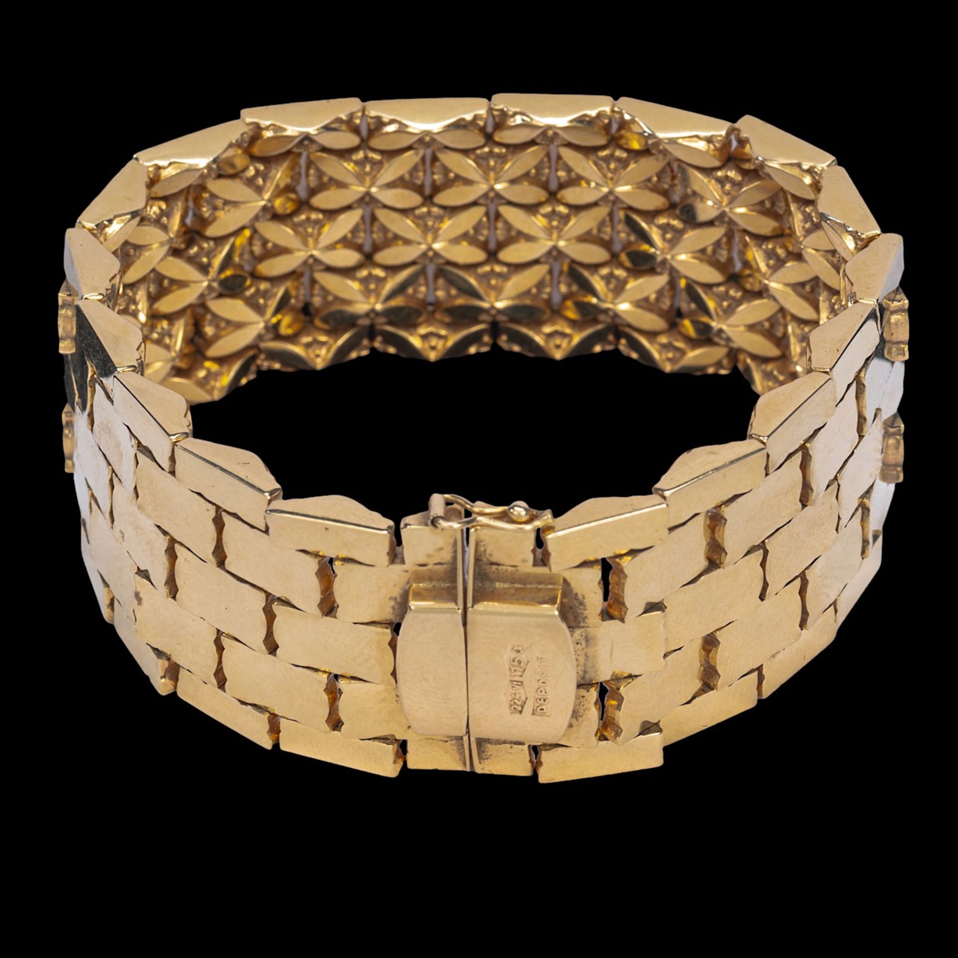 An 18ct gold bracelet, weight 52 g, total length 18 cm - Bild 5 aus 6