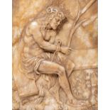 A fine probably Malines alabaster plaque depicting the 'Ecce Homo', ca. 1600, 24 x 19 cm. (9.4 x 7.4