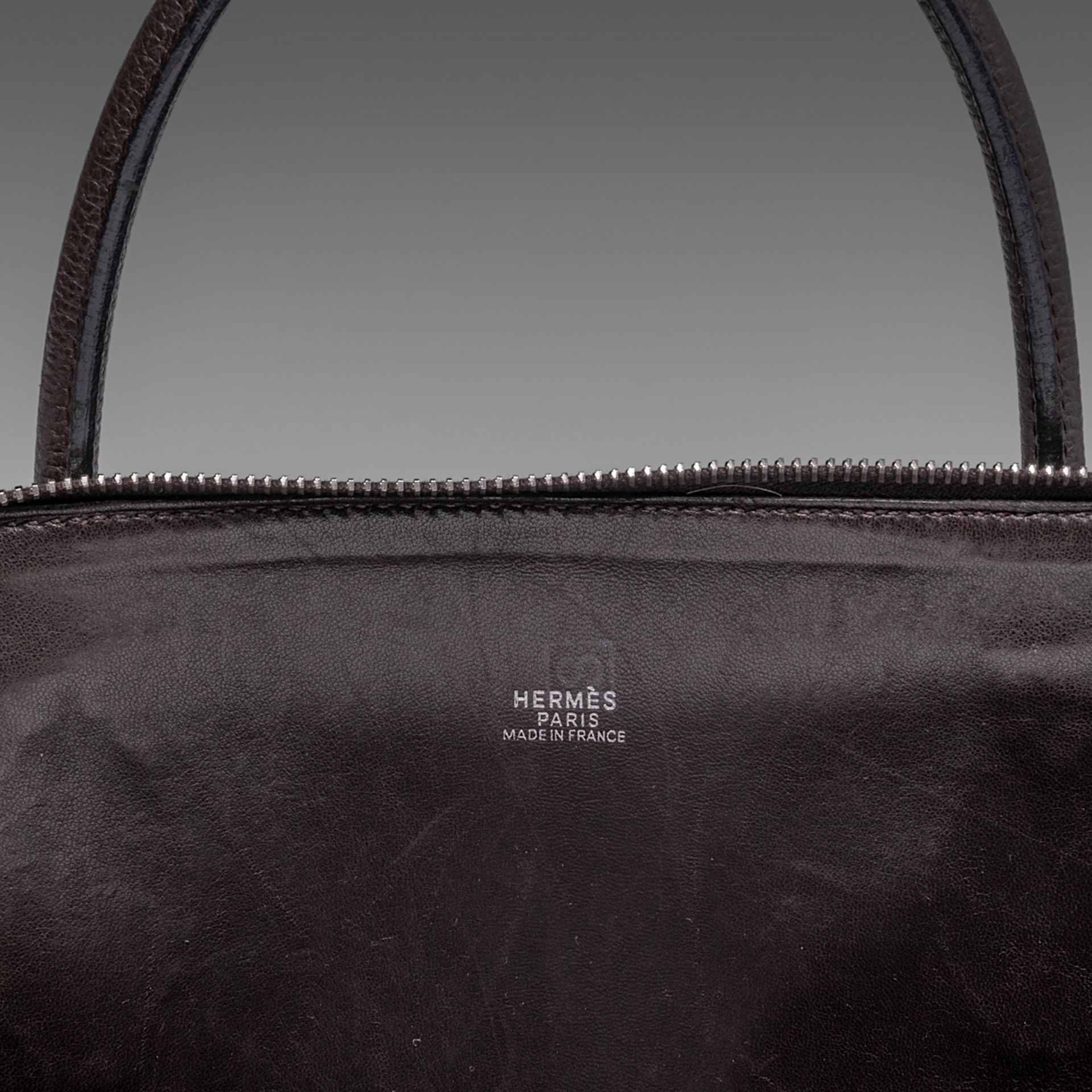 A Hermes bolide 34 CK brown veau epsom handbag, H 28 - W 37 - D 14 cm - Bild 8 aus 15