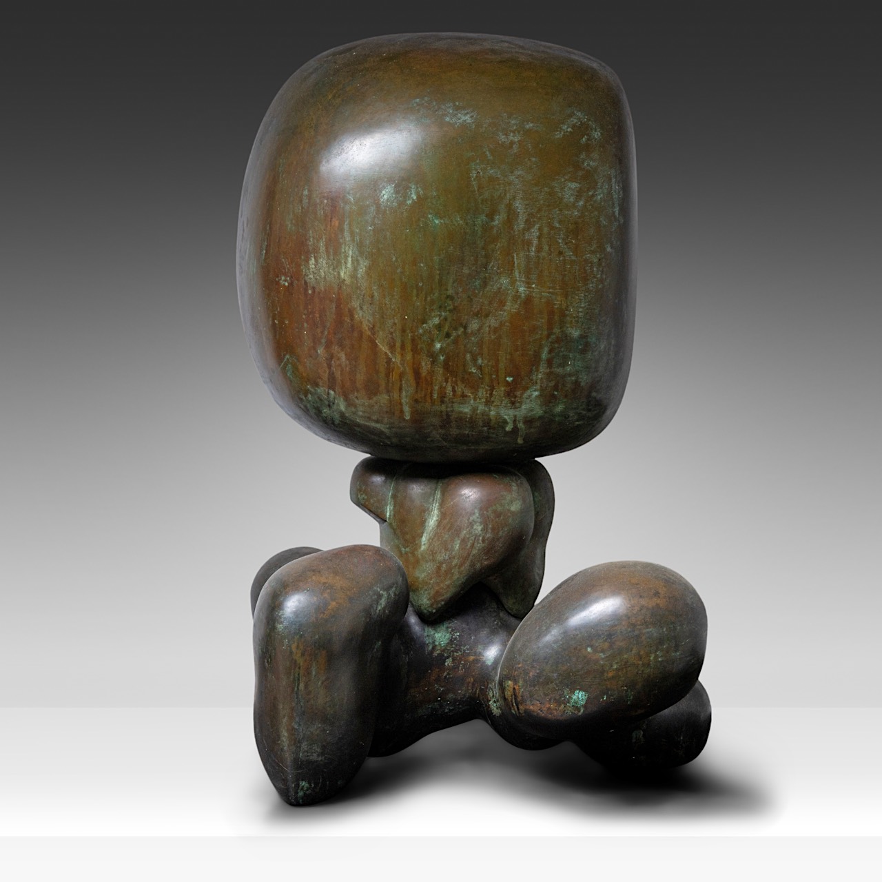 Pol Spilliaert (1935-2023), 'Wanneer de zee zich terugtrekt', patinated bronze, 1991 (+) 64 x 38 x 3 - Image 6 of 13