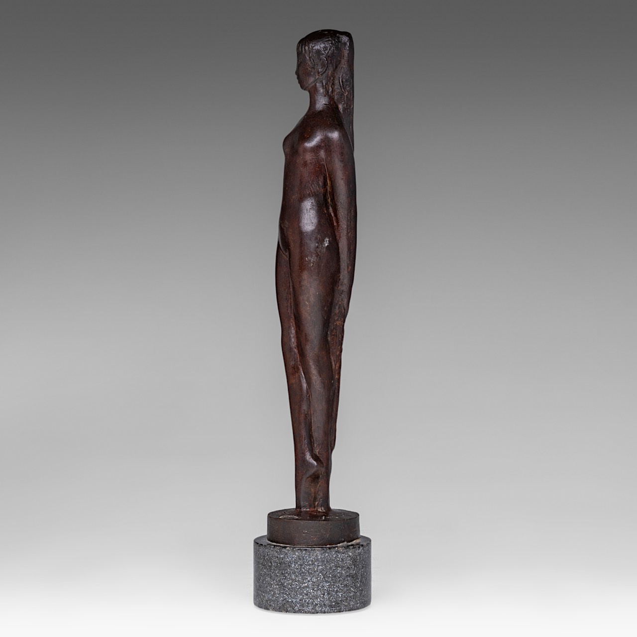 Jos De Decker (1912-2000), ballerina, patinated bronze on marble base, cire perdue, Ndeg II/XII, H 4 - Image 3 of 10