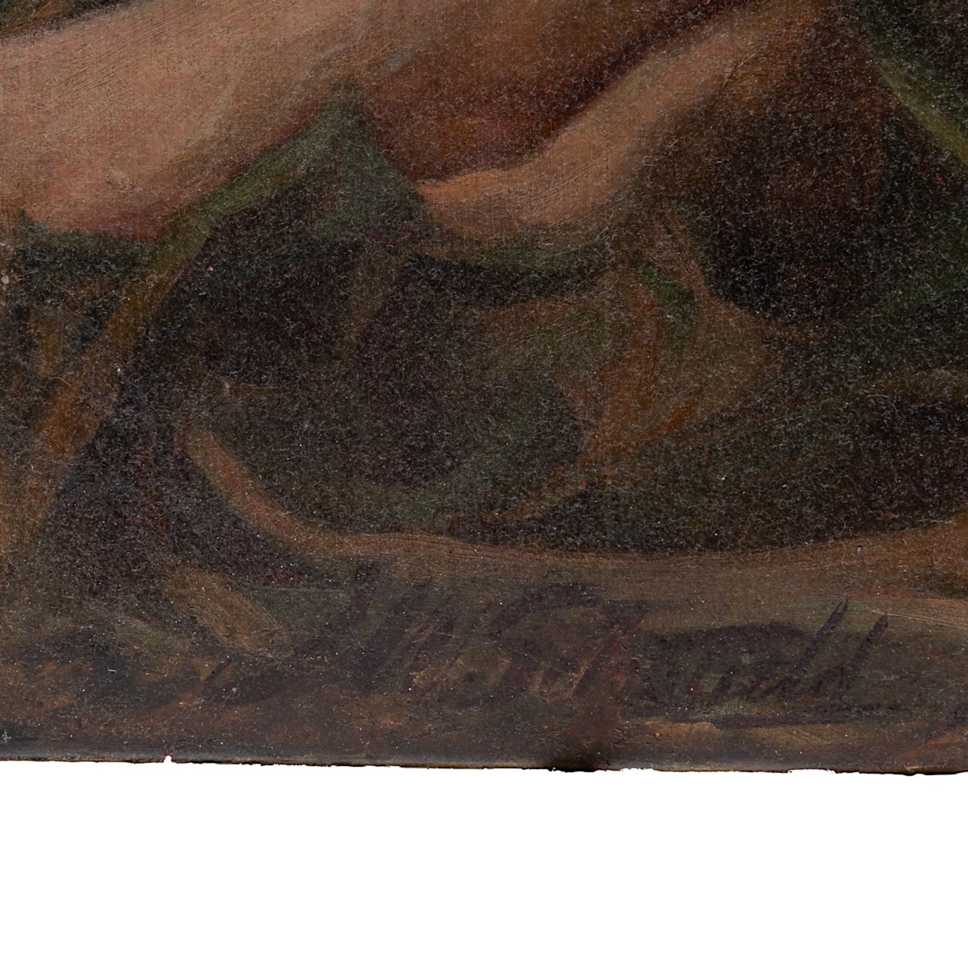 John William Schofield (1865-1944), sleeping nude, oil on canvas 110 x 160 cm. (43.3 x 62.9 in.) - Bild 4 aus 11
