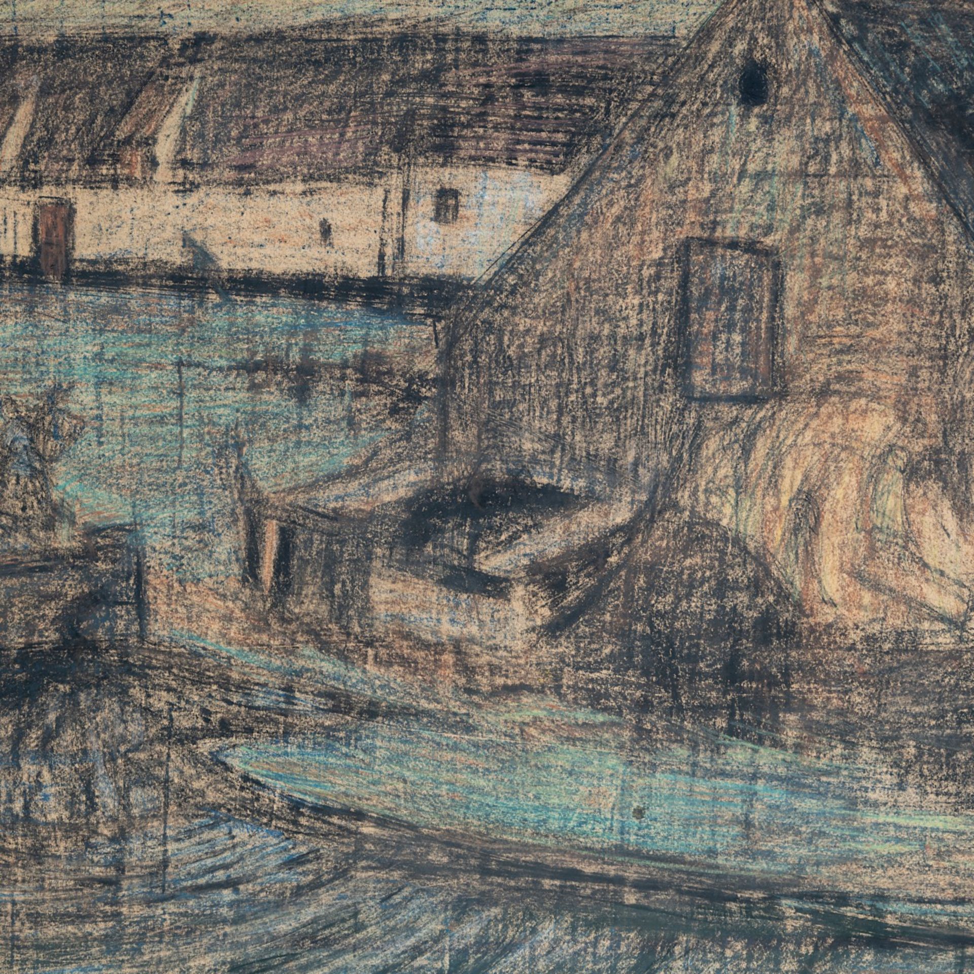 Constant Permeke (1886-1952), the farm, 1913, pastel and charcoal on paper 65 x 75 cm. (25.5 x 29.5 - Image 5 of 6