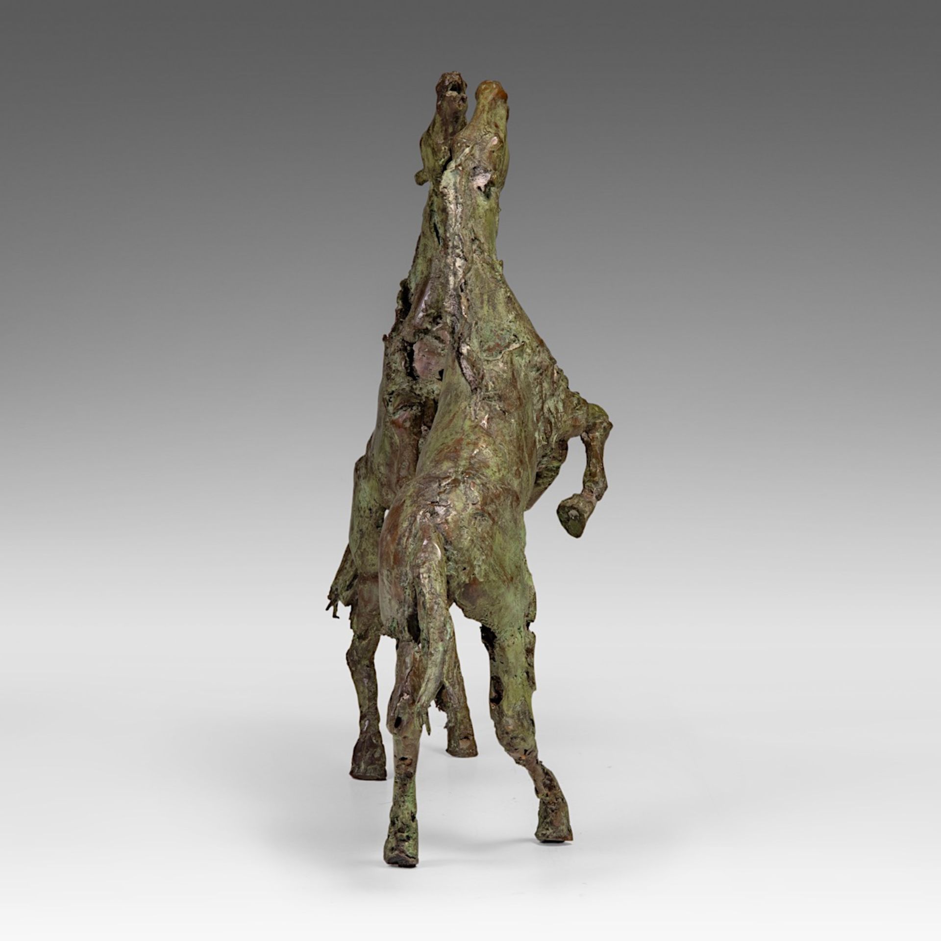 Jan Desmarets (1961), rearing horses, patinated bronze, 1/3 86.5 x 120 cm. (34.0 x 47.2 in.) - Bild 2 aus 7