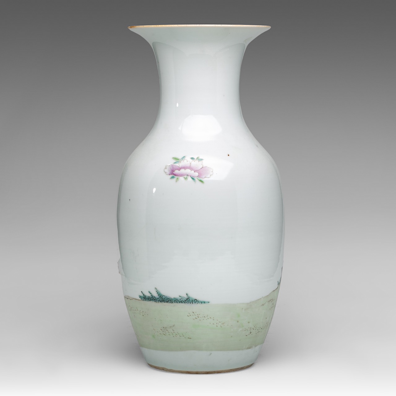 A Chinese famille rose 'Playful Boys' vase, Republic period, H 42 cm - Image 3 of 6