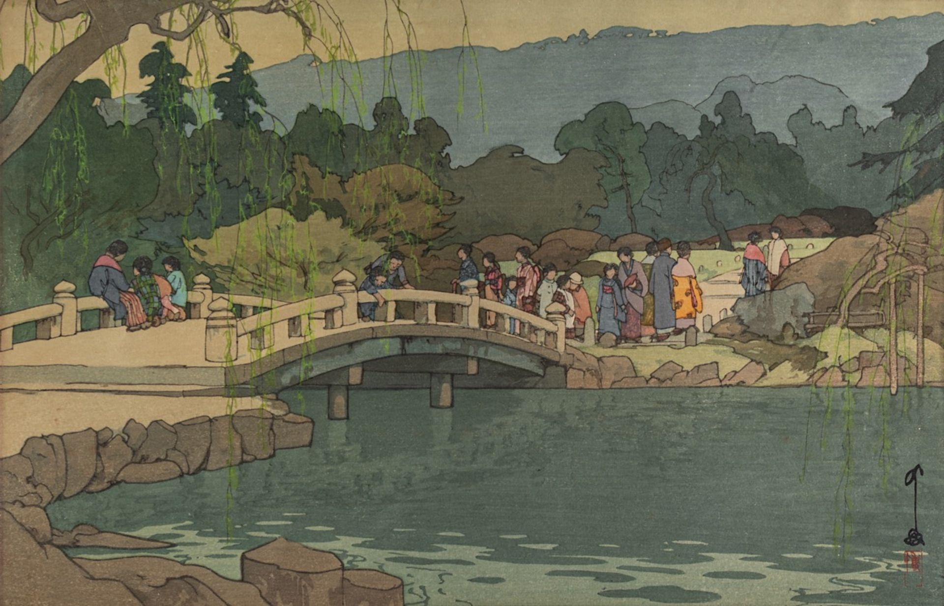 Two shin hanga prints by Hiroshi Yoshida (1876-1950), framed 52 x 38 / 43,5 x 53,5 cm - Bild 5 aus 14