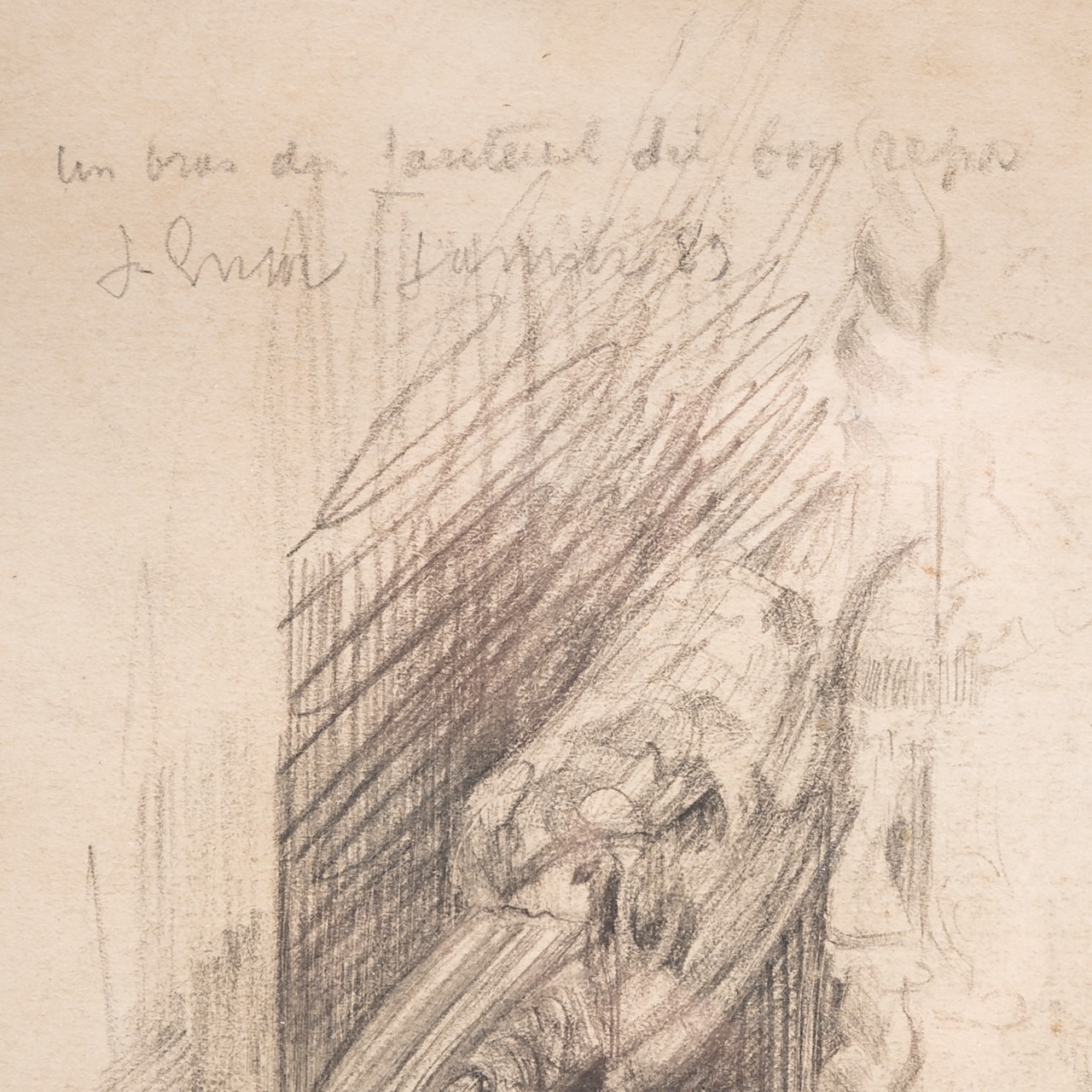 James Ensor (1860-1949), 'Un bras du fauteuil du bureau', 1889, pencil drawing 22 x 17 cm. (8.6 x 6. - Image 4 of 5