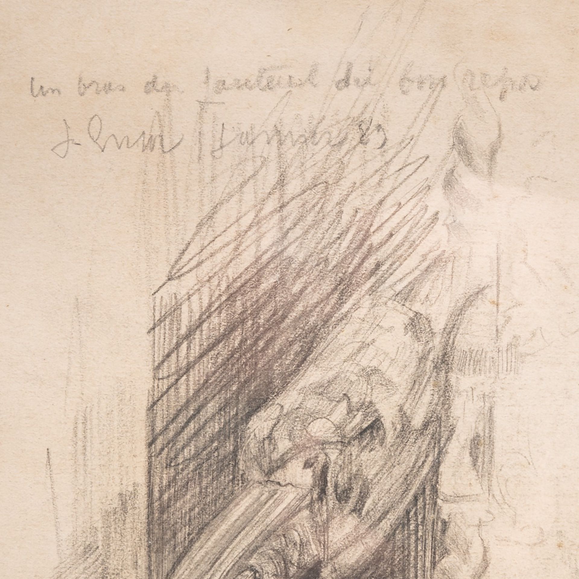 James Ensor (1860-1949), 'Un bras du fauteuil du bureau', 1889, pencil drawing 22 x 17 cm. (8.6 x 6. - Bild 4 aus 5