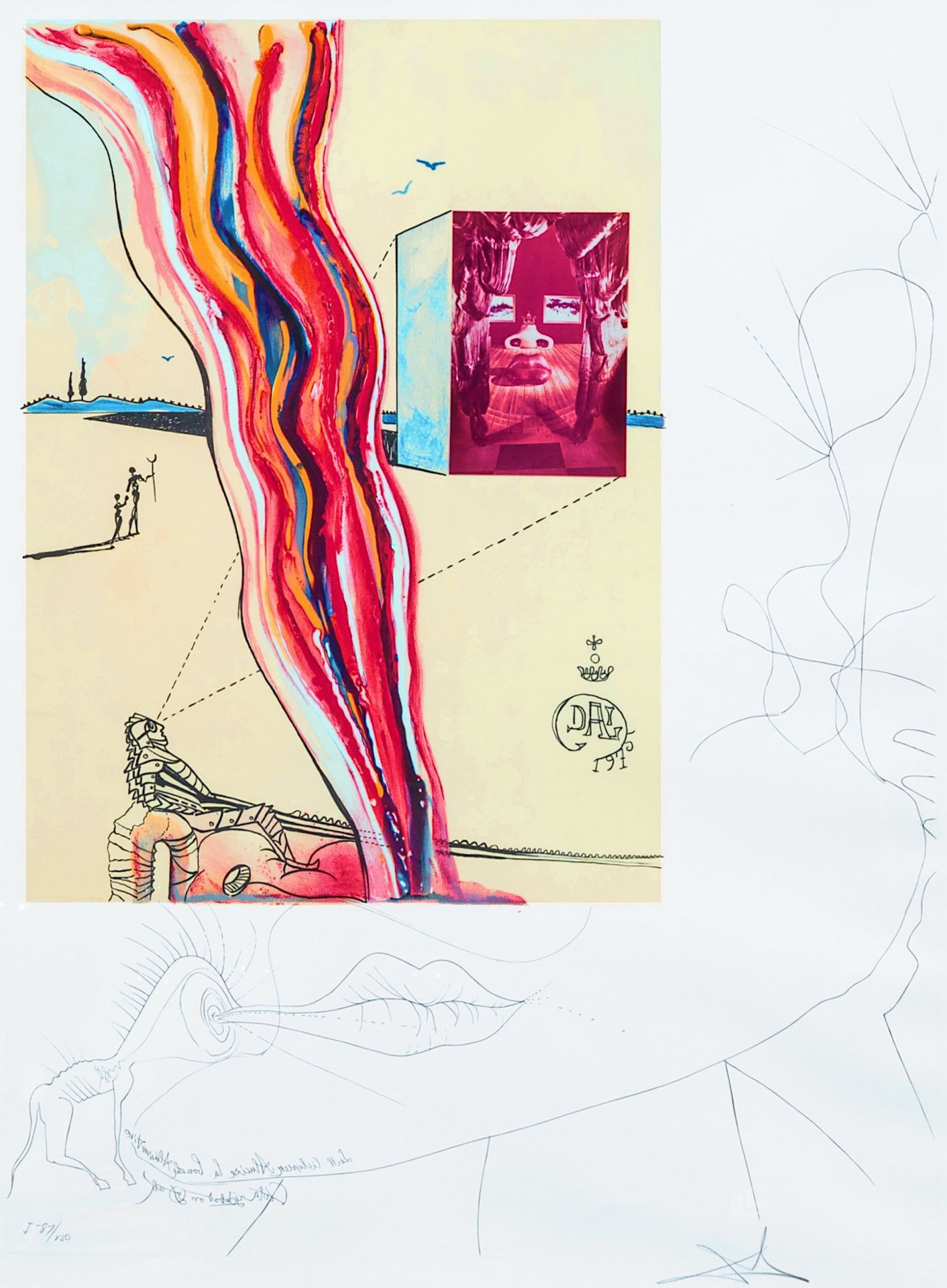 Salvador Dali (1904-1989), 'Imaginations et Objets du Futur', 1975, portfolio with ten framed lithog - Image 17 of 37