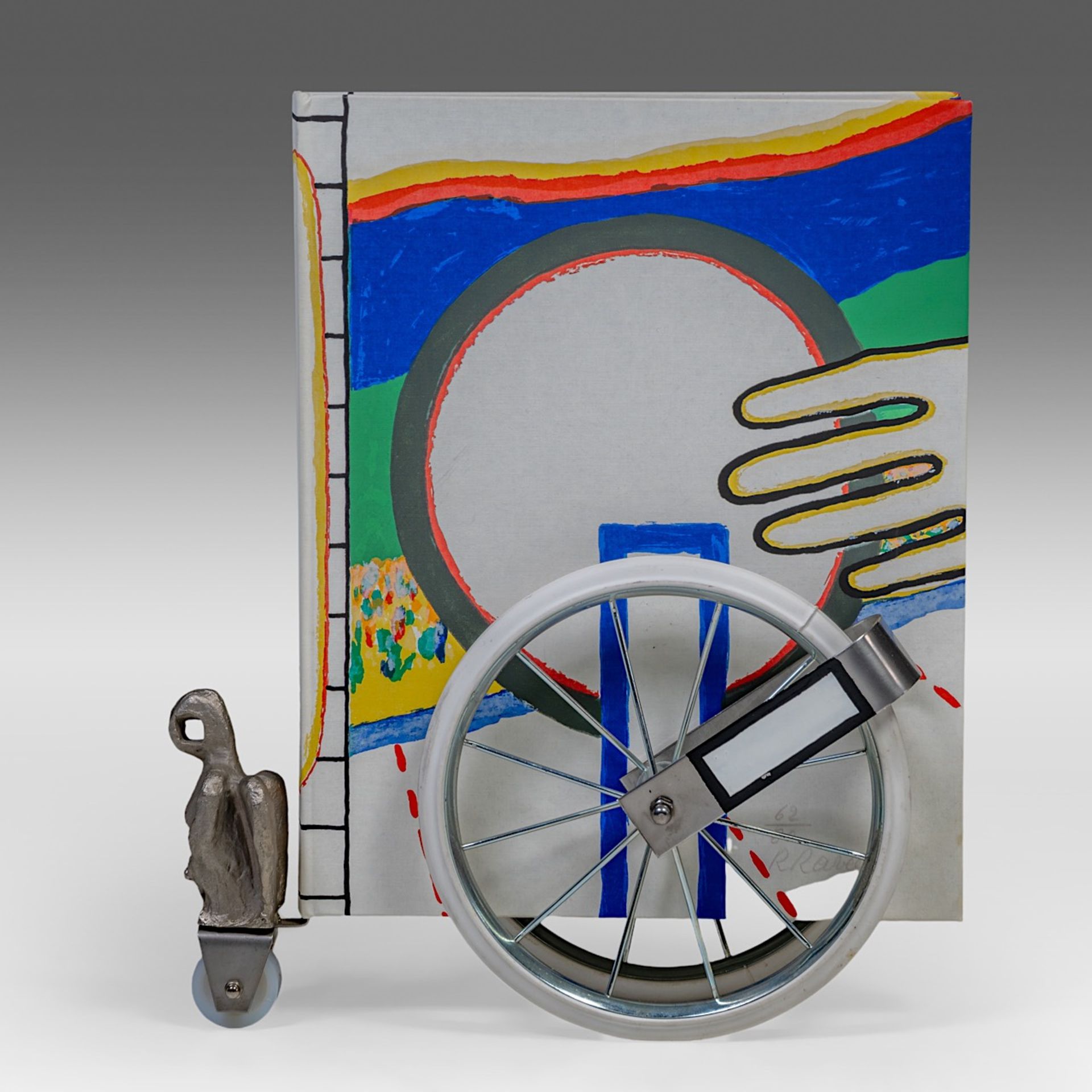 Roger Raveel (1921-2013), 'Een boek op wielen, gevleugelde gedachte', Ndeg 62/80, H 39,5 cm - Bild 3 aus 13