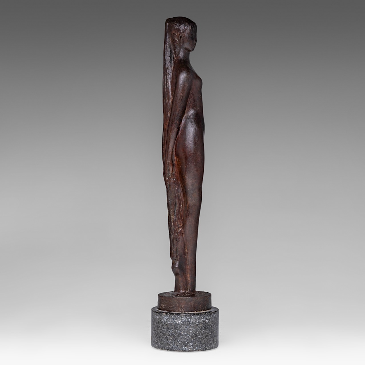 Jos De Decker (1912-2000), ballerina, patinated bronze on marble base, cire perdue, Ndeg II/XII, H 4 - Image 6 of 10