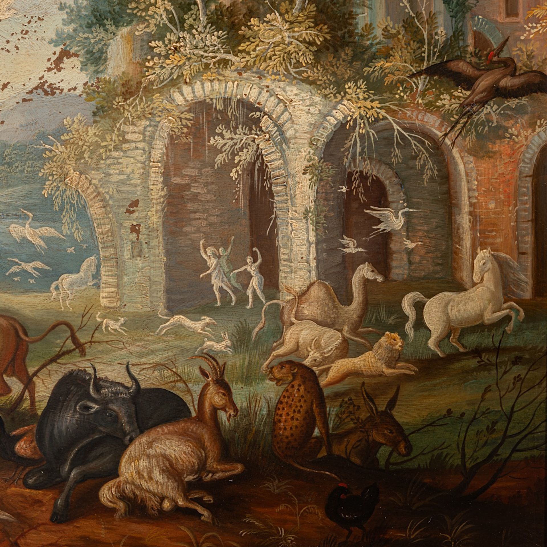 Attributed to Roelant Savery, 'Paradisical landscape with animals', oil on copper (+) 52 x 68 cm. (2 - Bild 6 aus 8