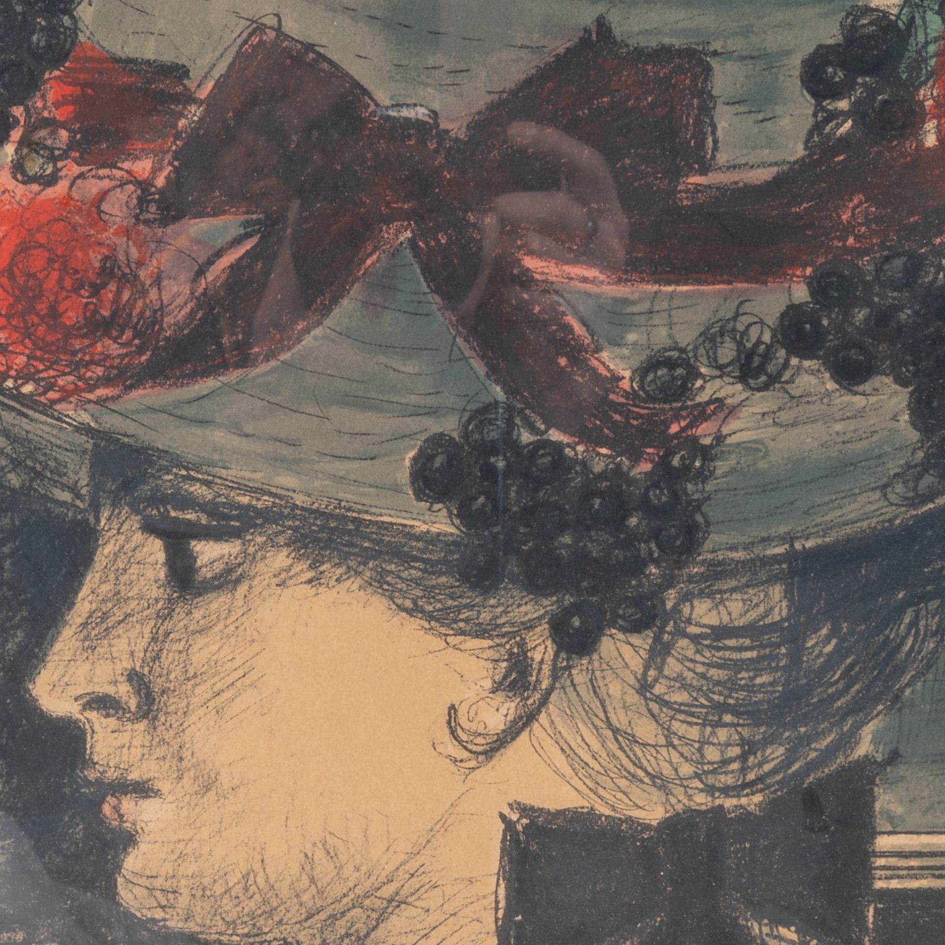 Paul Delvaux (1897-1994), 'Chapeau', 1972, lithograph, 45/75 63.5 x 43.5 cm. (25 x 17.1 in.), Frame: - Image 7 of 7