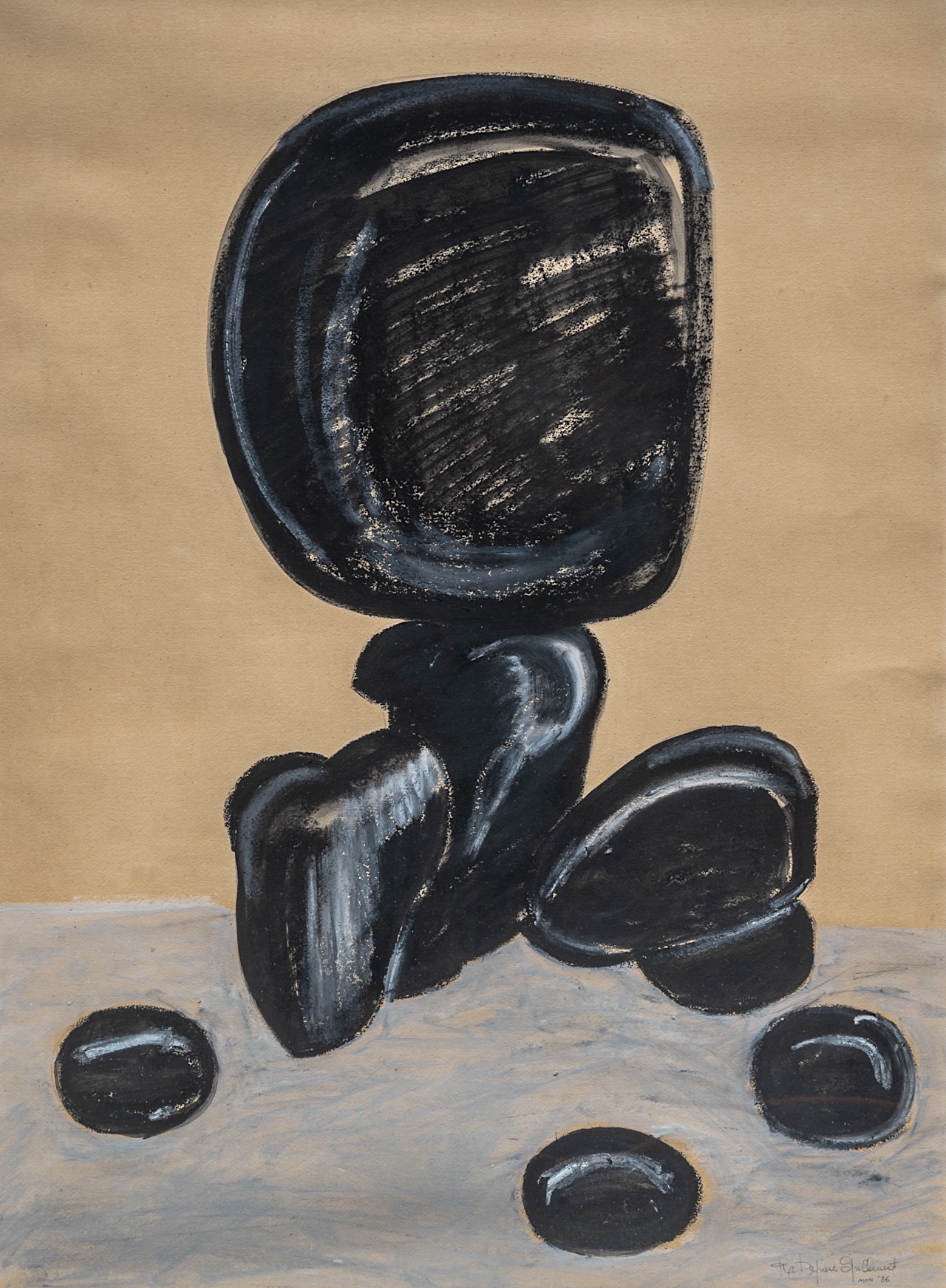 Pol Spilliaert (1935-2023), 'Wanneer de zee zich terugtrekt', patinated bronze, 1991 (+) 64 x 38 x 3 - Image 10 of 13