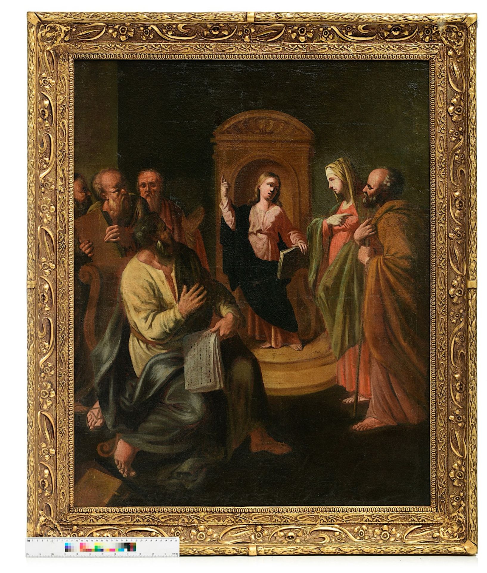 The finding in the Temple, 18thC, oil on canvas 92 x 75 cm. (36.2 x 29.5 in.), Frame: 111 x 92 cm. ( - Bild 9 aus 9