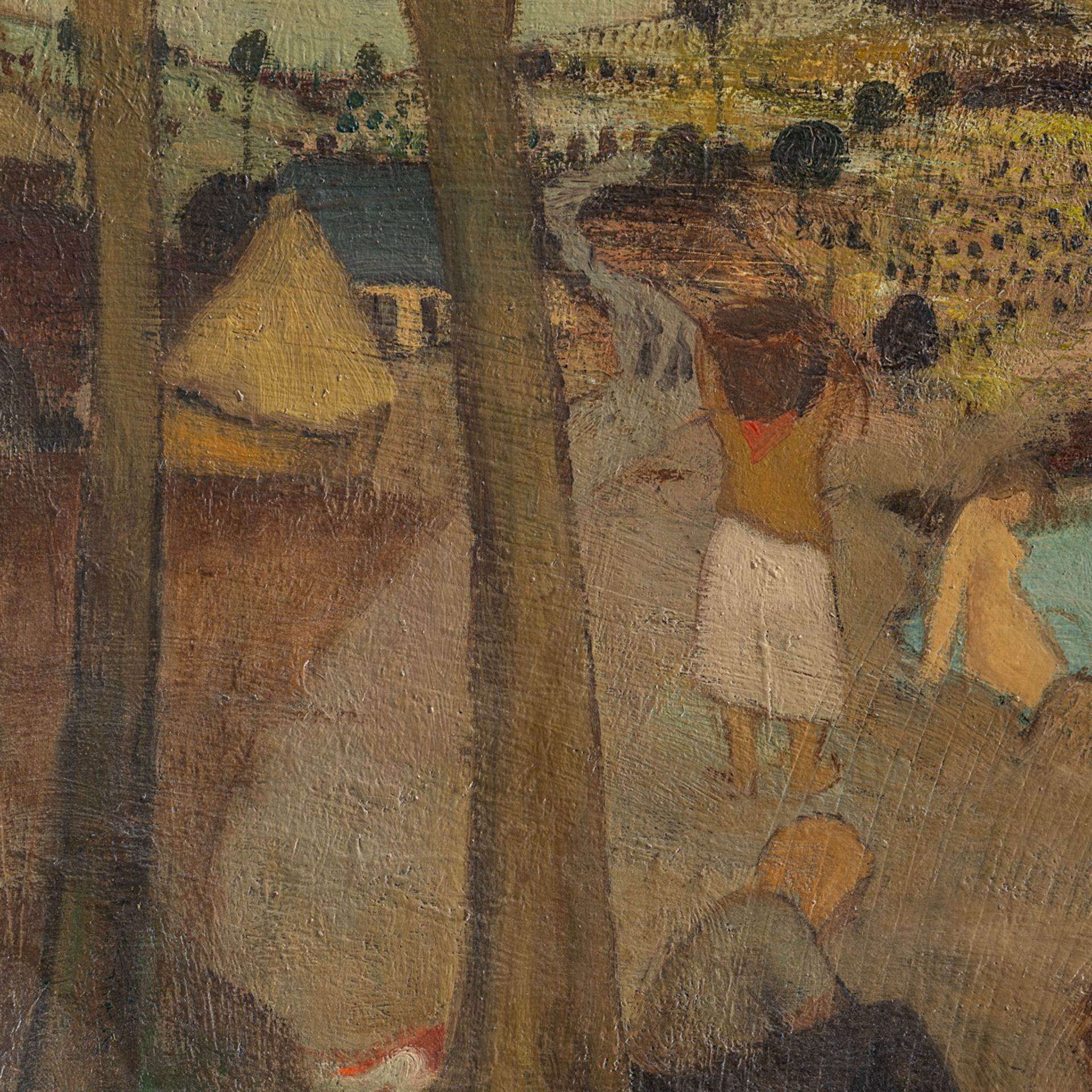 Albert Claeys (1889-1967), bathers in the Lys, oil on canvas 90 x 95 cm. (35.4 x 37.4 in.), Frame: 1 - Bild 6 aus 6