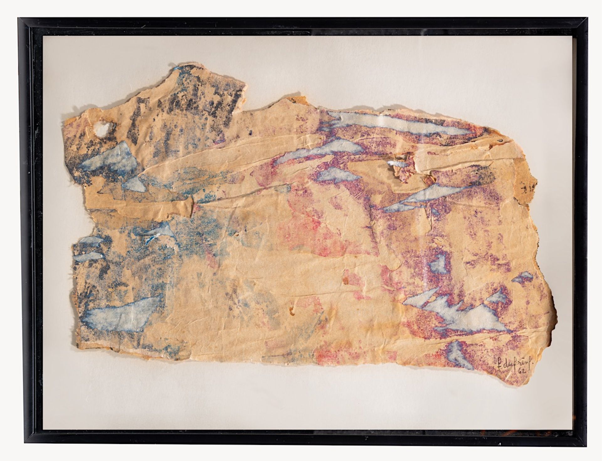 Francois Dufrene (1930-1982), untitled, 1962, mixed media, 20 x 32 cm. (7.8 x 12.6 in.), Frame: 29 x - Bild 2 aus 4