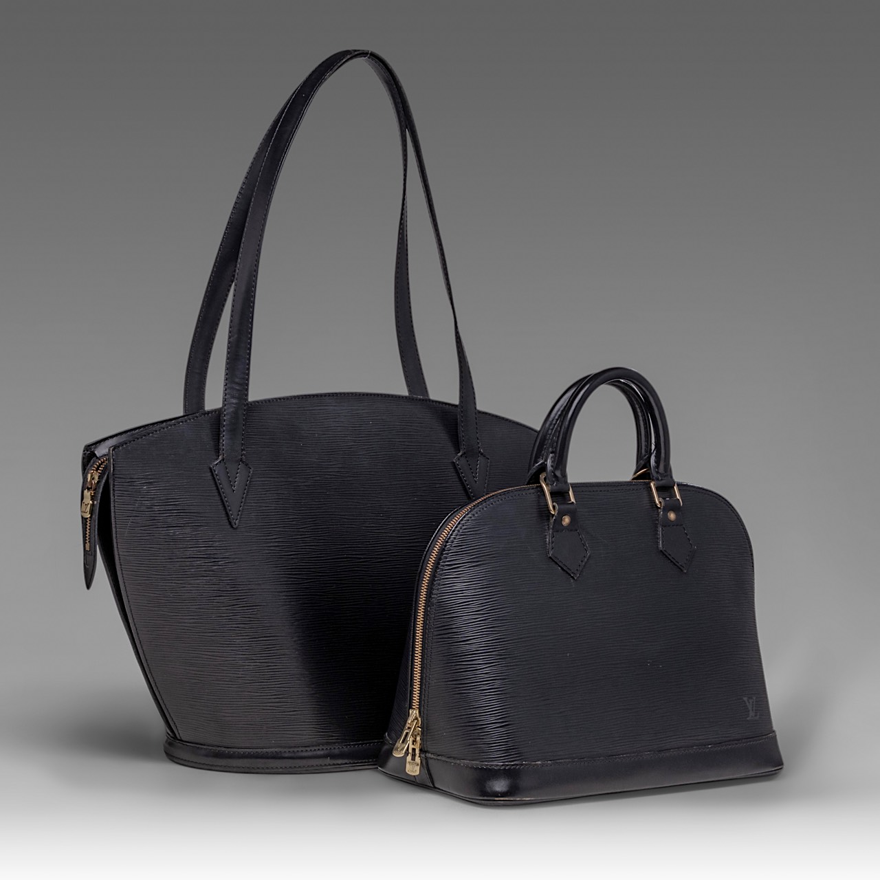 Two various Louis Vuitton handbags in black epi leather - Image 2 of 22