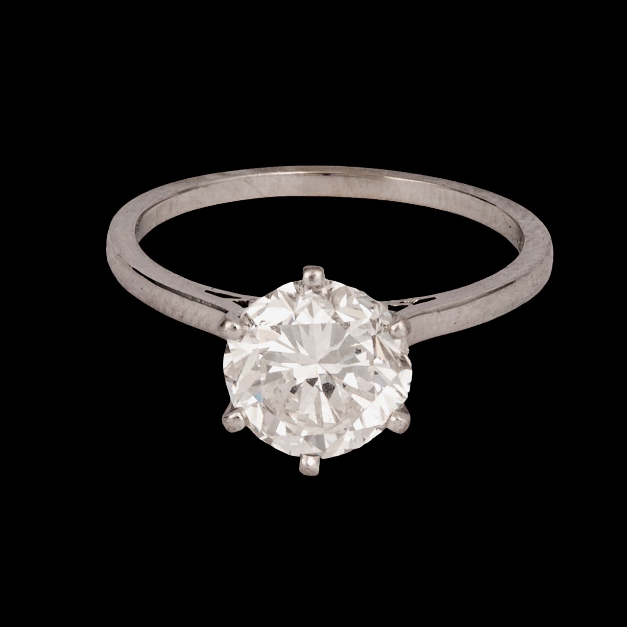 A fine 18ct white gold solitaire ring set with a 2,74 ct brilliant cut diamond - Image 2 of 5