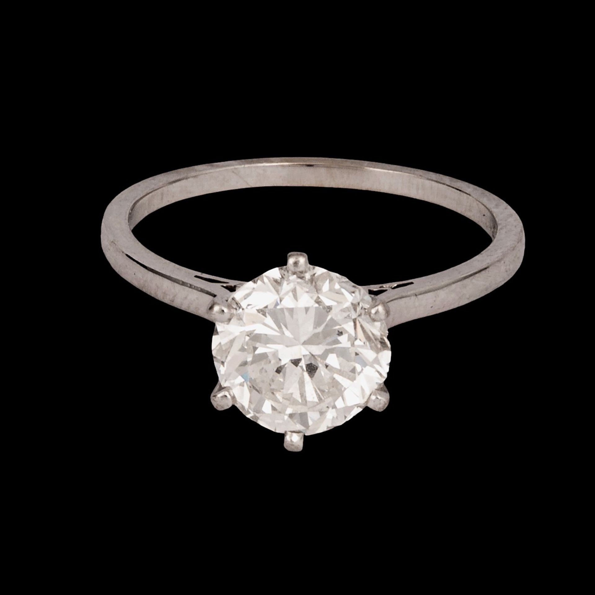 A fine 18ct white gold solitaire ring set with a 2,74 ct brilliant cut diamond - Bild 2 aus 5