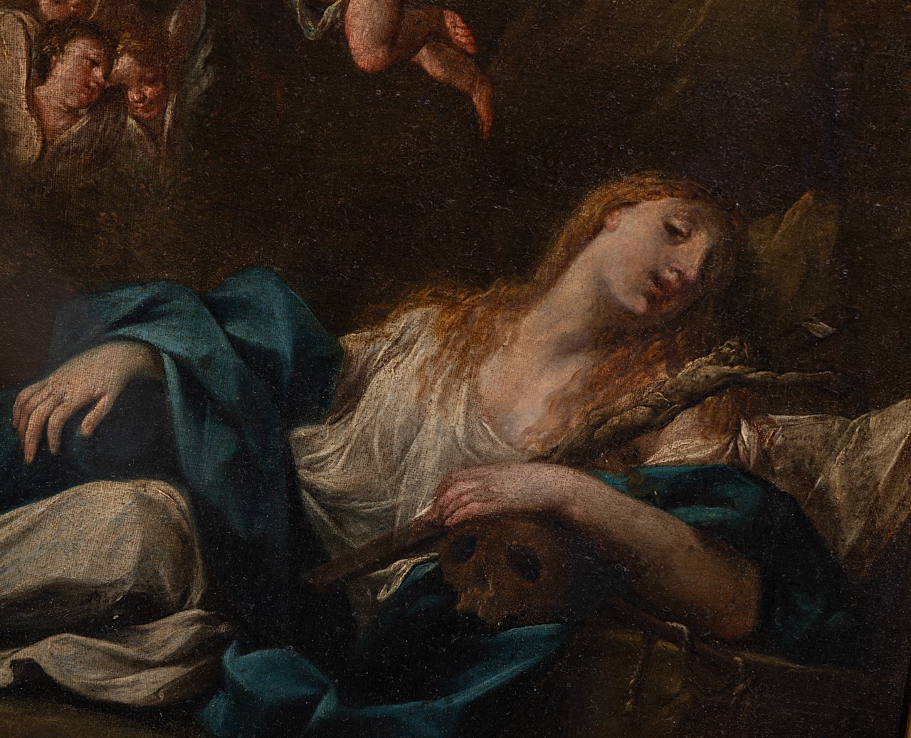 Attrib. to Francesco Trevisani (1656-1746), the penitent Mary Magdalene, 18thC, oil on canvas 35 x 4 - Image 5 of 5