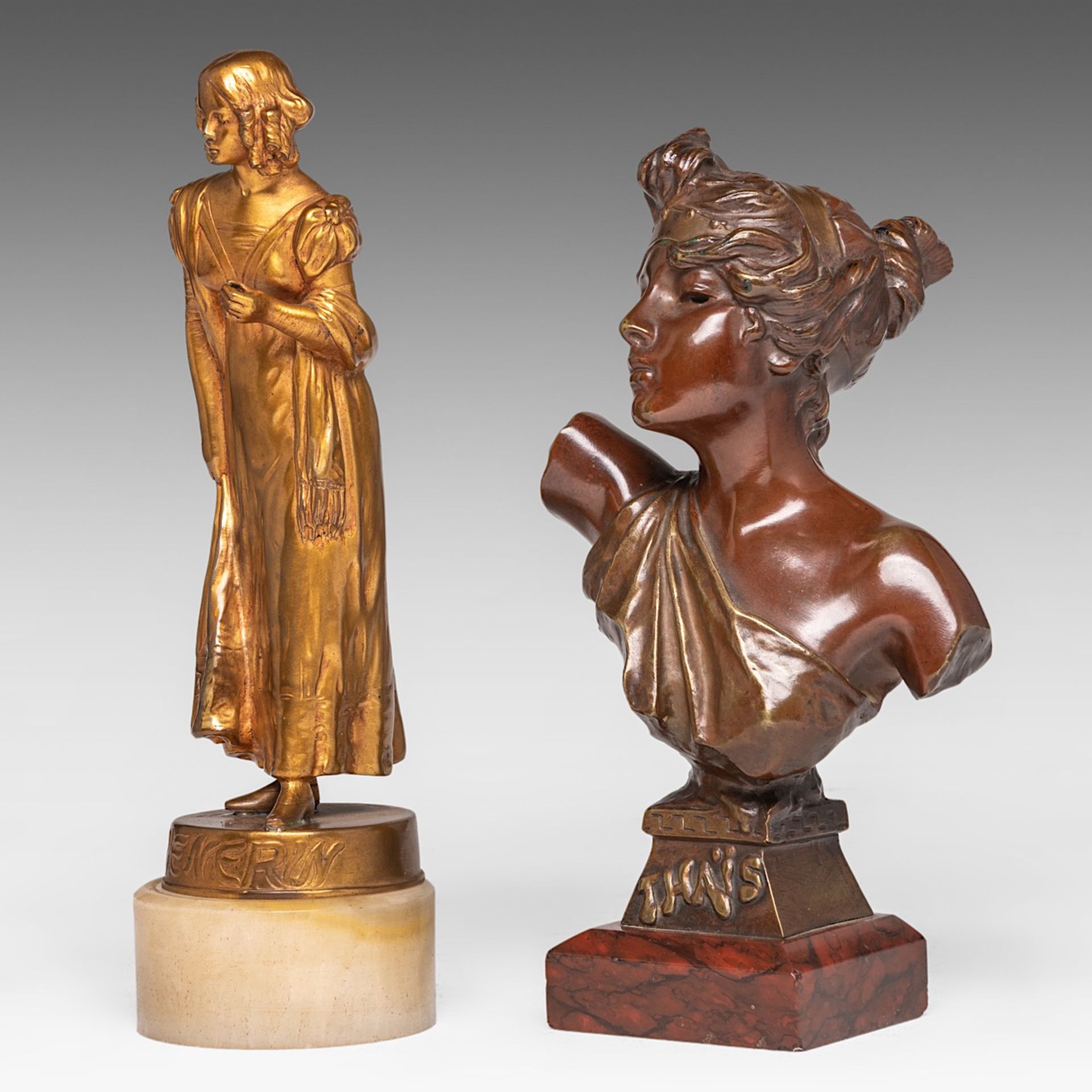 Two bronzes by Franciszek Kucharzyk (1880-1930) and Emmanuel Villanis (1858-1914) - Image 2 of 8